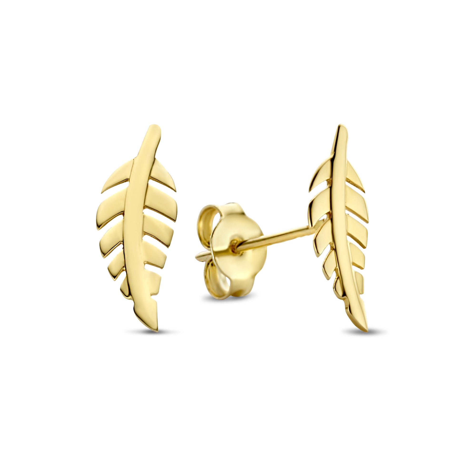 Monceau Giselle 14 karat gold ear studs with feather -  - Isabel Bernard