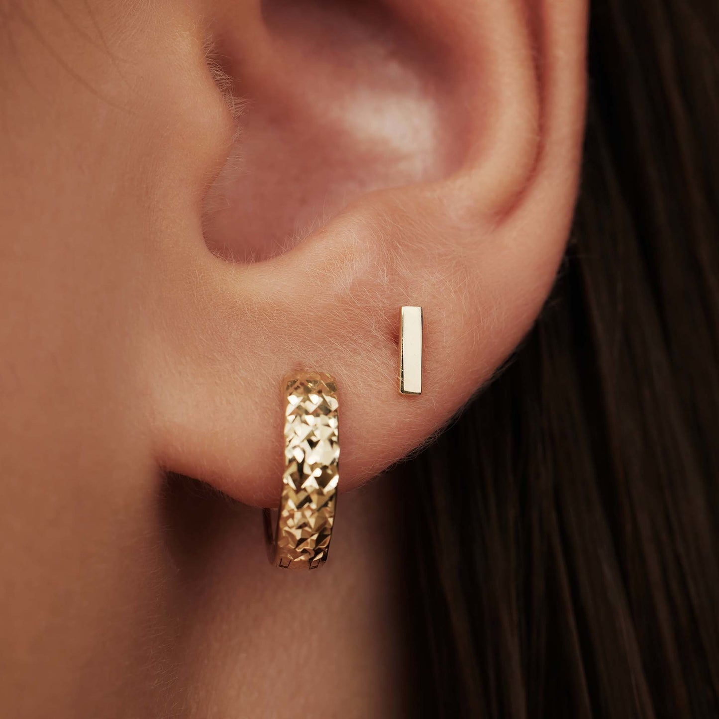 Monceau Josephine 14 karat gold stud ear studs with rod -  - Isabel Bernard