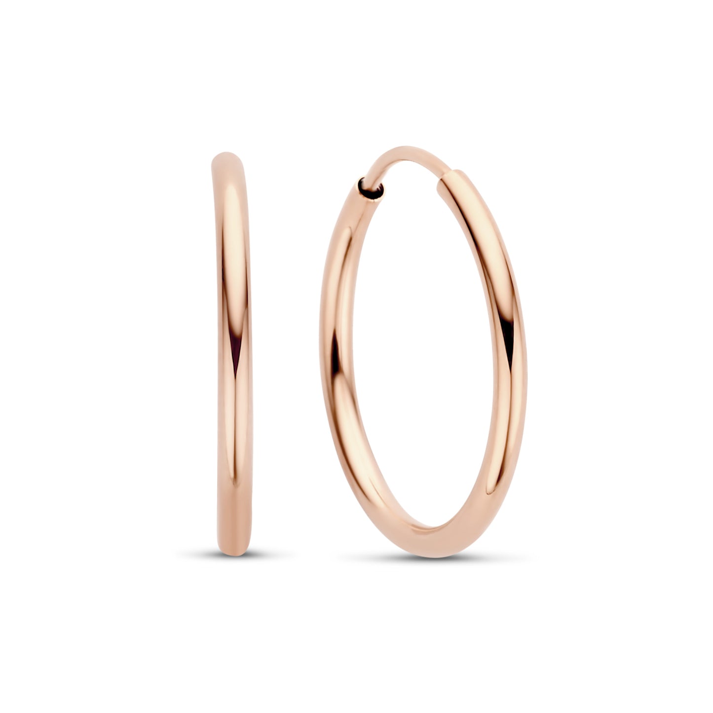 La Concorde Cerise 14 karat rose gold hoop earrings 18 mm -  - Isabel Bernard