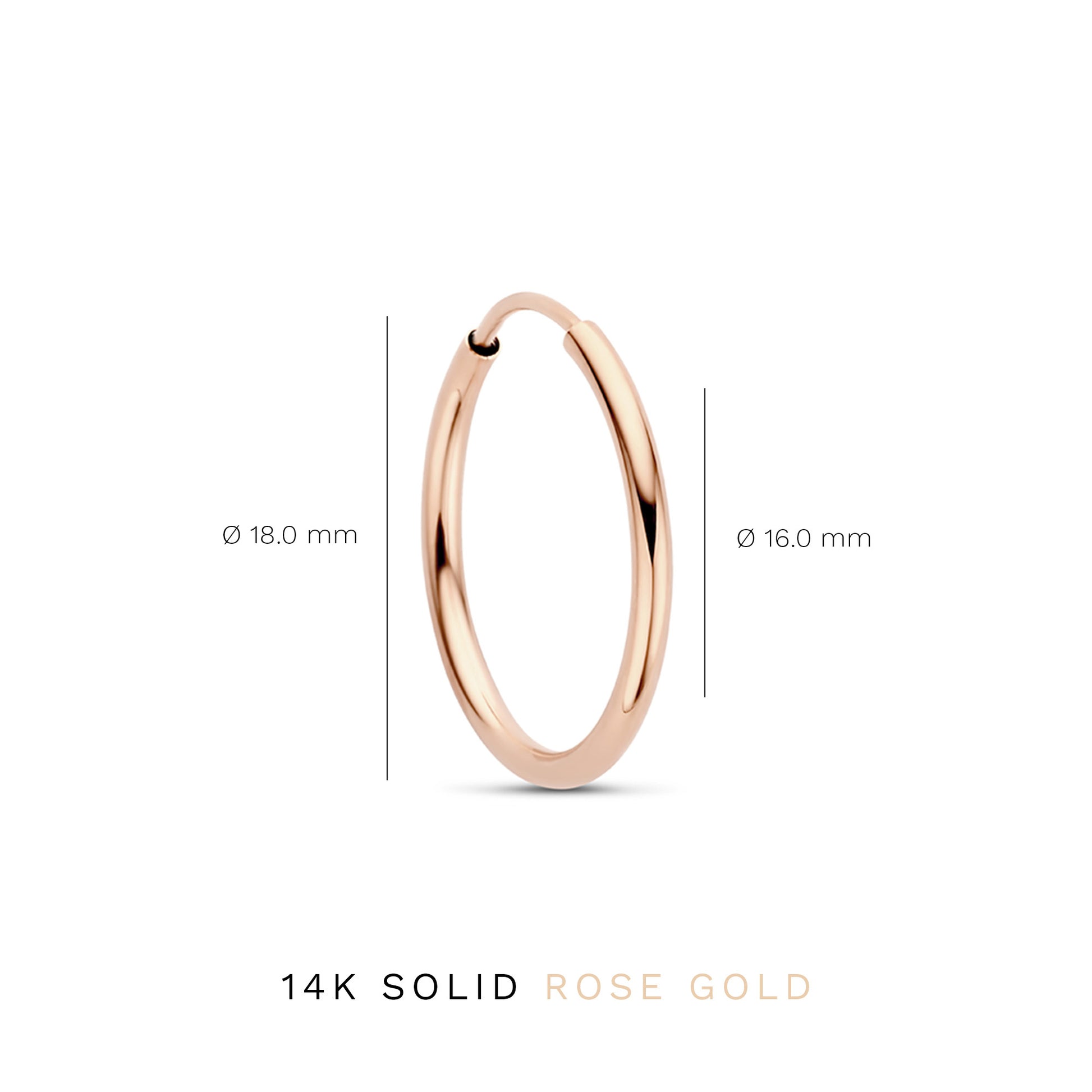 La Concorde Cerise 14 karat rose gold hoop earrings 18 mm -  - Isabel Bernard