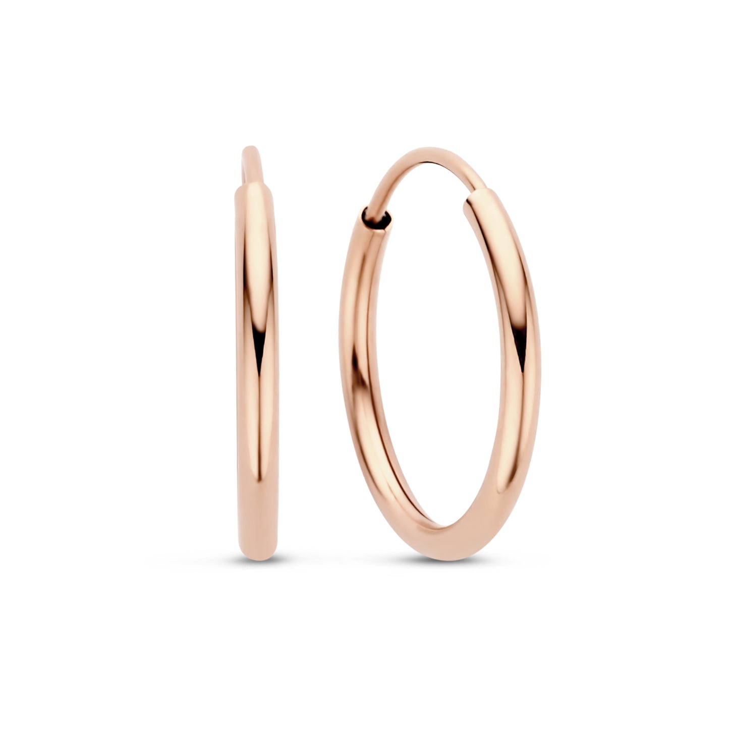 La Concorde Cerise 14 karat rose gold hoop earrings 16 mm -  - Isabel Bernard