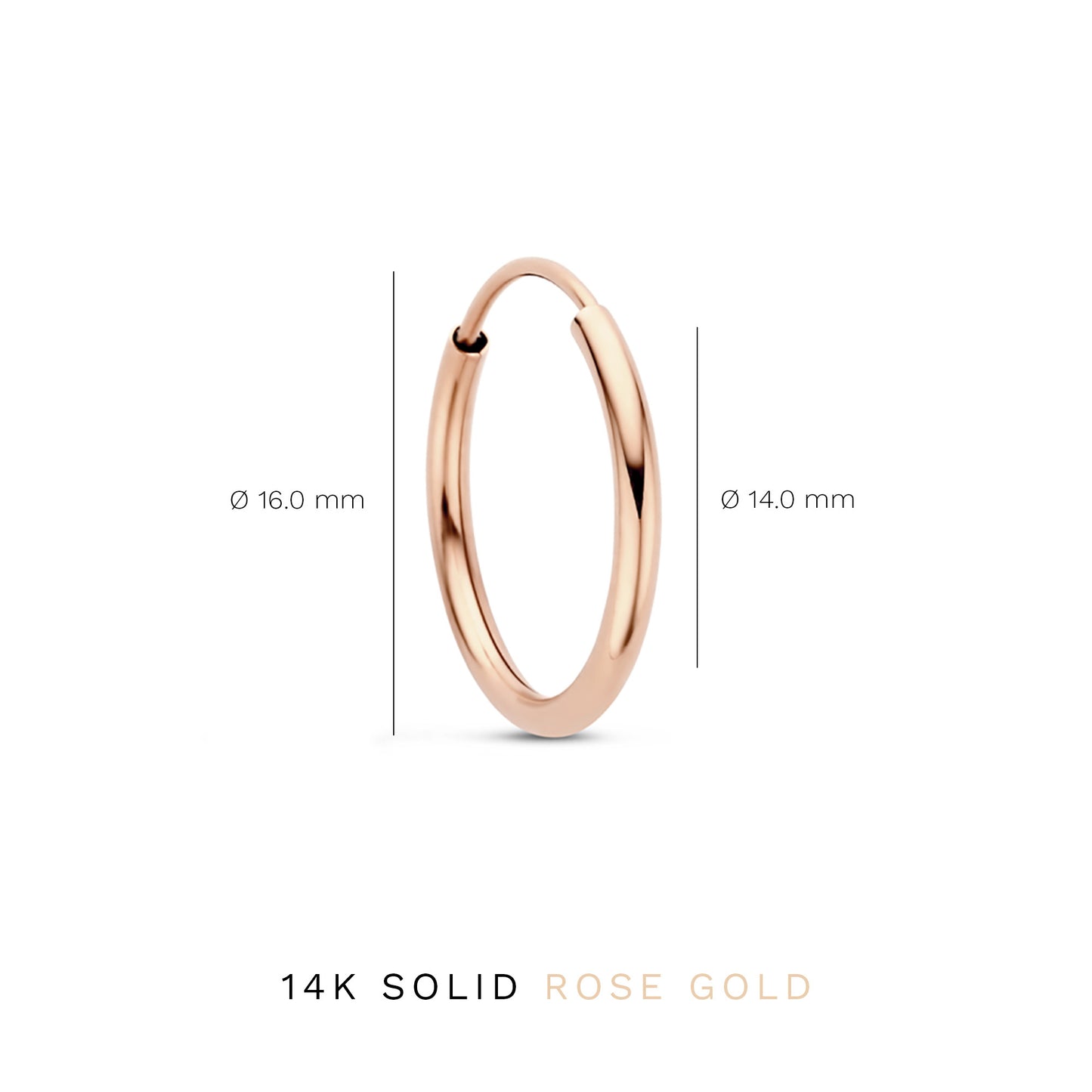 La Concorde Cerise 14 karat rose gold hoop earrings 16 mm -  - Isabel Bernard