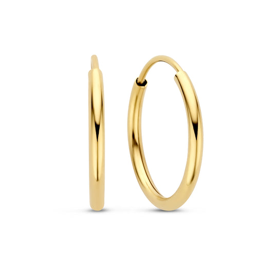 Le Marais Cerise 14 karat gold hoop earrings 16 mm -  - Isabel Bernard