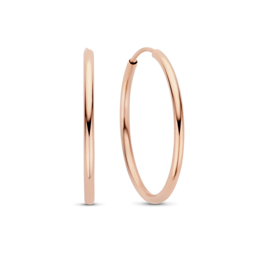 La Concorde Cerise 14 karat rose gold hoop earrings (20 mm) -  - Isabel Bernard