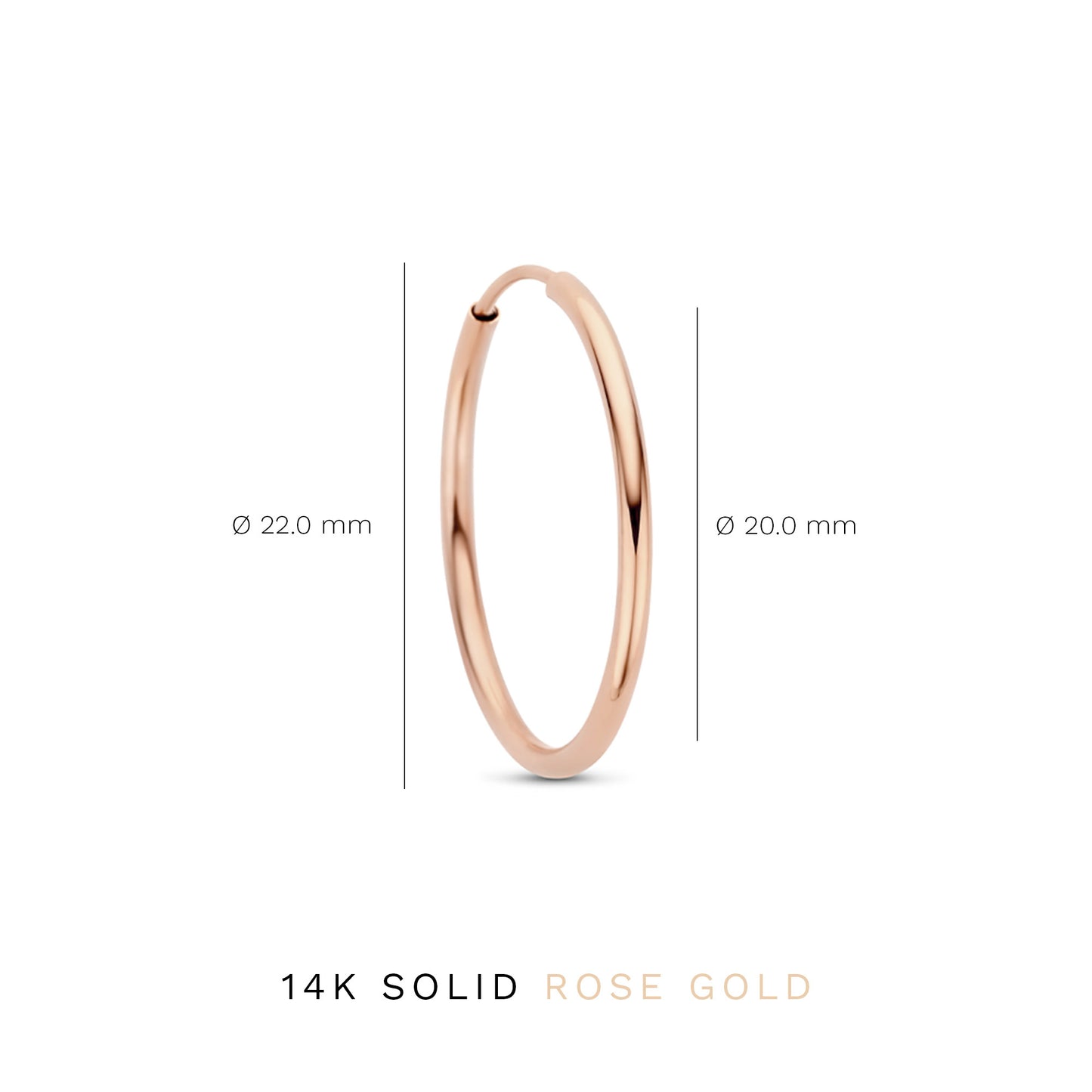 La Concorde Cerise 14 karat rose gold hoop earrings (20 mm) -  - Isabel Bernard