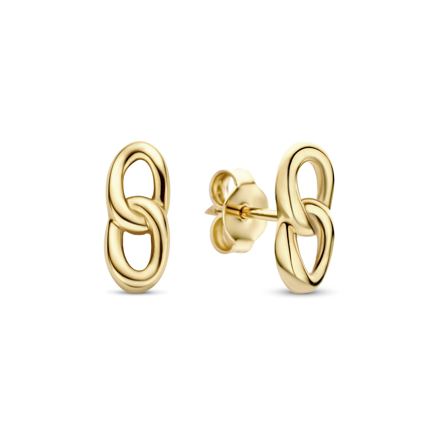 Le Marais Règine 14 karat gold ear studs with chains -  - Isabel Bernard