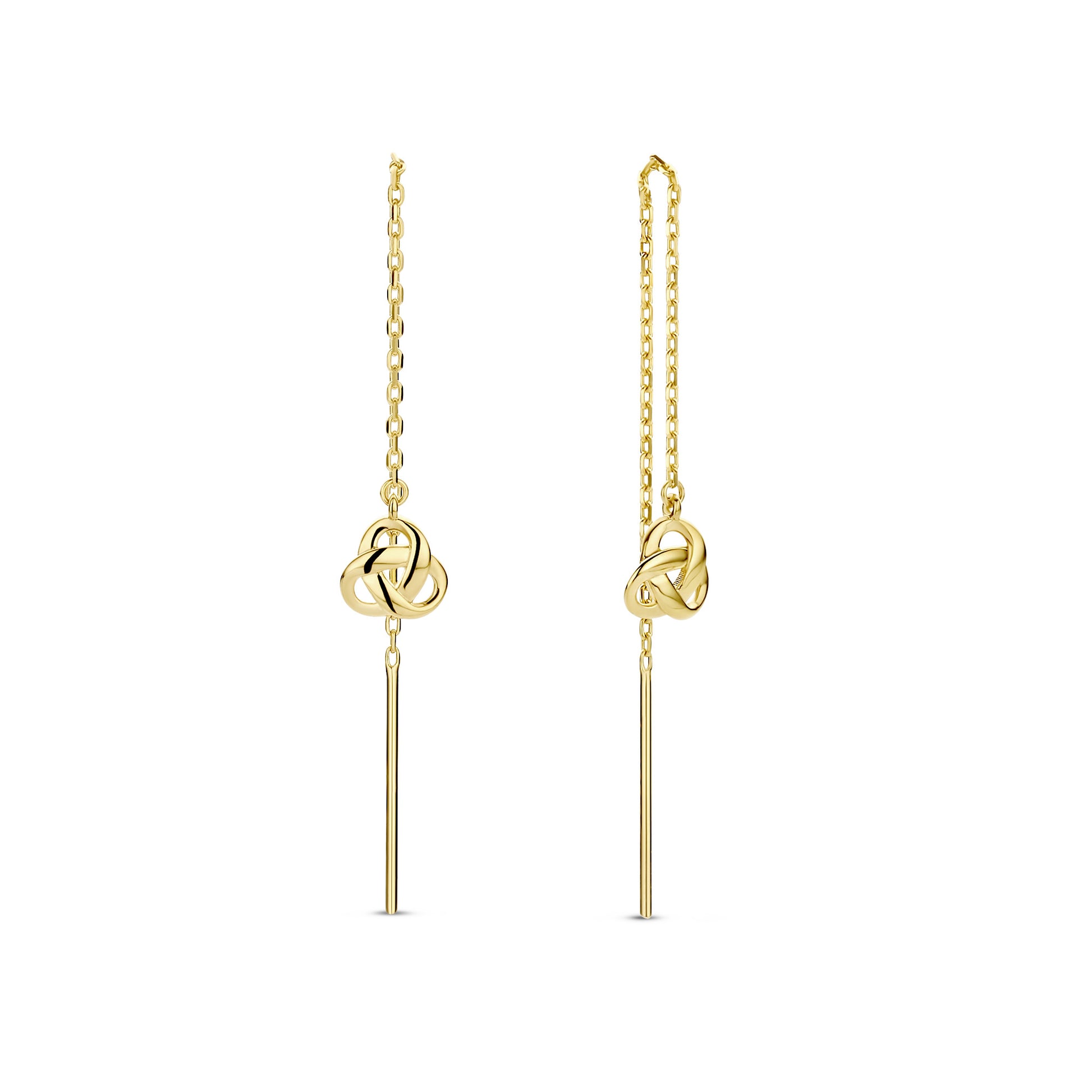 Rivoli Méline 14 karat gold pull through earrings with knot -  - Isabel Bernard