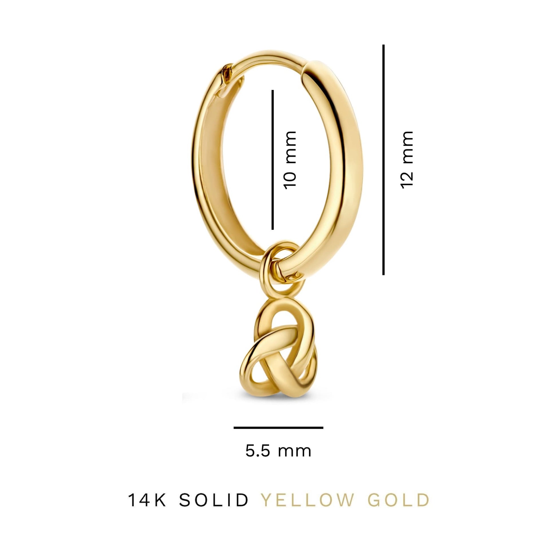 Rivoli Méline 14 karat gold hoop earrings with knot -  - Isabel Bernard