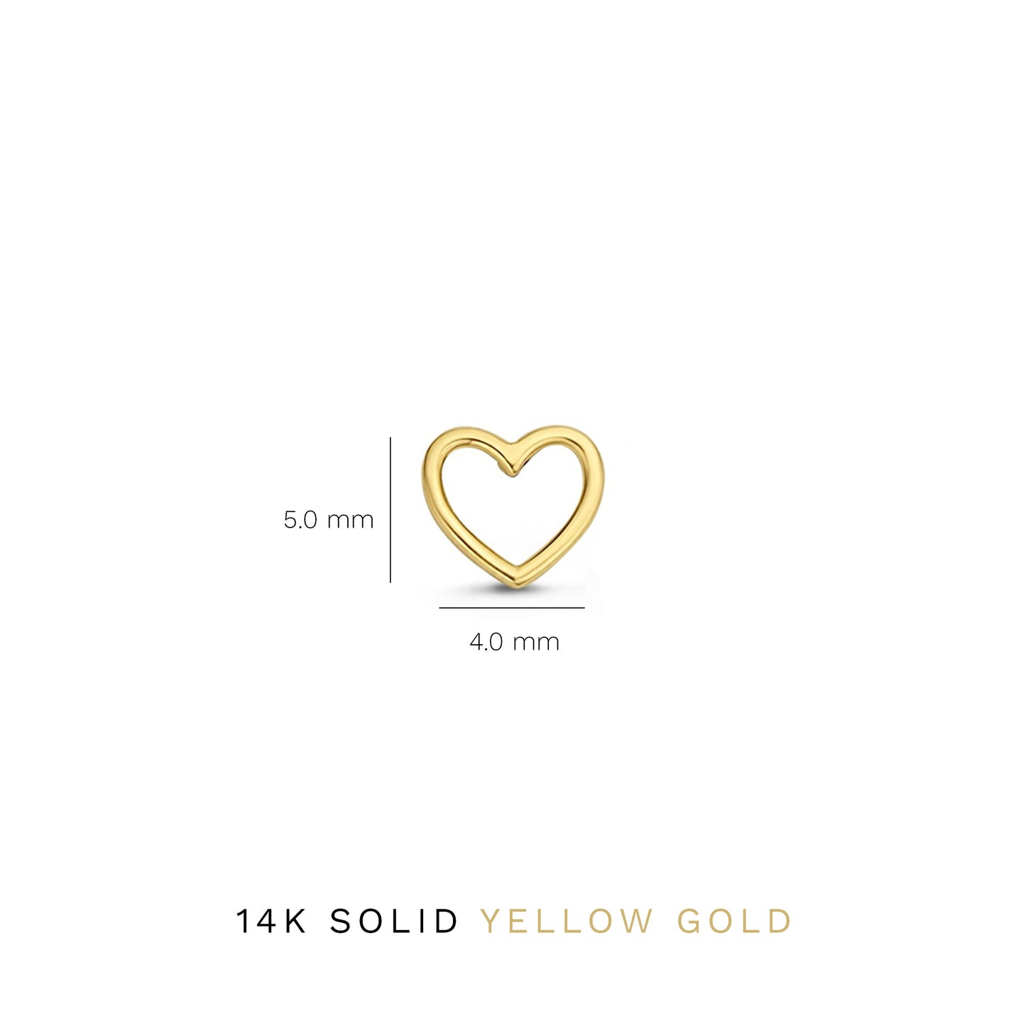 Belleville Amore 14 karat gold ear studs with heart -  - Isabel Bernard