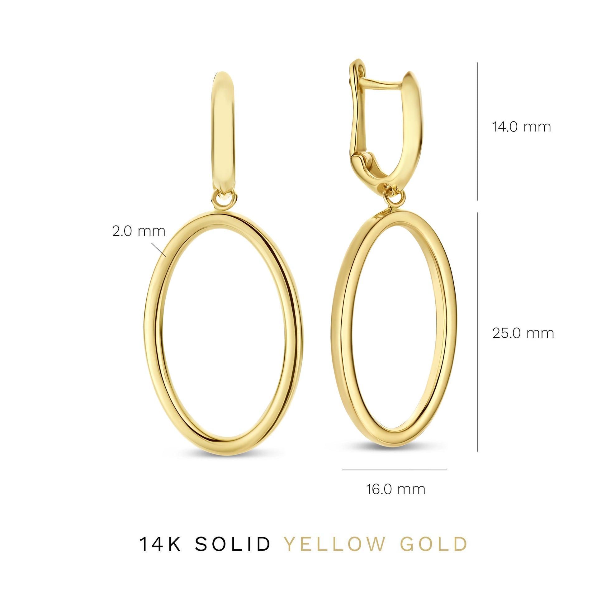 Aidee Annette 14 karat gold link drop earrings - - Isabel Bernard