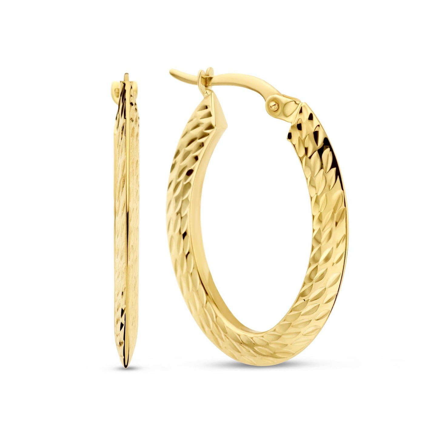 Rivoli Lily 14 karat gold hoop earrings -  - Isabel Bernard