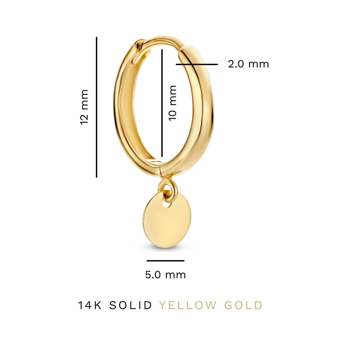 Le Marais Jeanne 14 karat gold hoop earrings with coin -  - Isabel Bernard