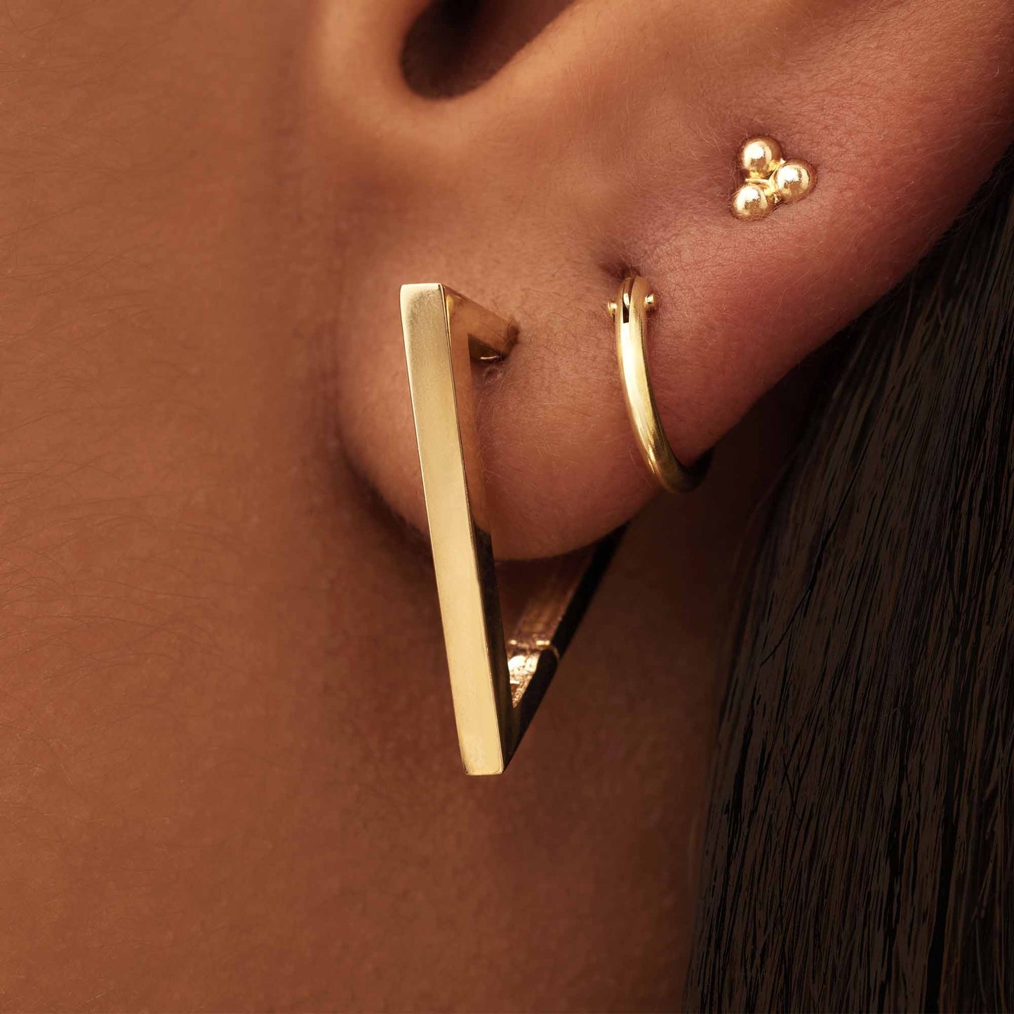 Monceau Jolie 14 karat gold triangle earrings -  - Isabel Bernard