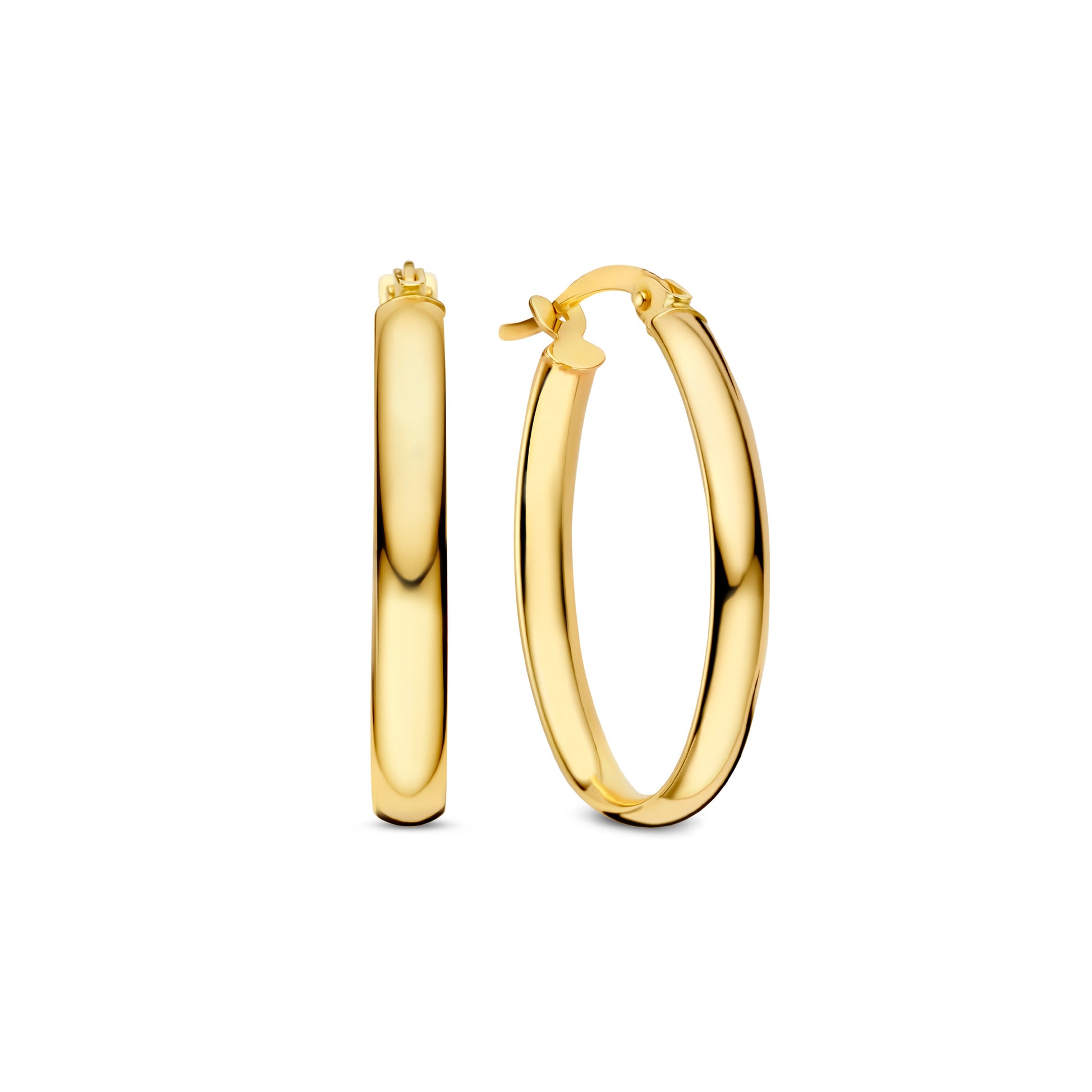 Rivoli Flori 14 karat gold hoop earrings (22 mm) -  - Isabel Bernard