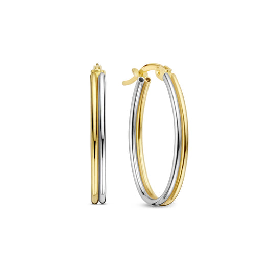 Rivoli Flori 14 karat gold hoop earrings (22 mm) -  - Isabel Bernard