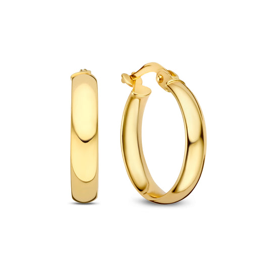 Rivoli Estrella 14 karat gold hoop earrings (14 mm) -  - Isabel Bernard