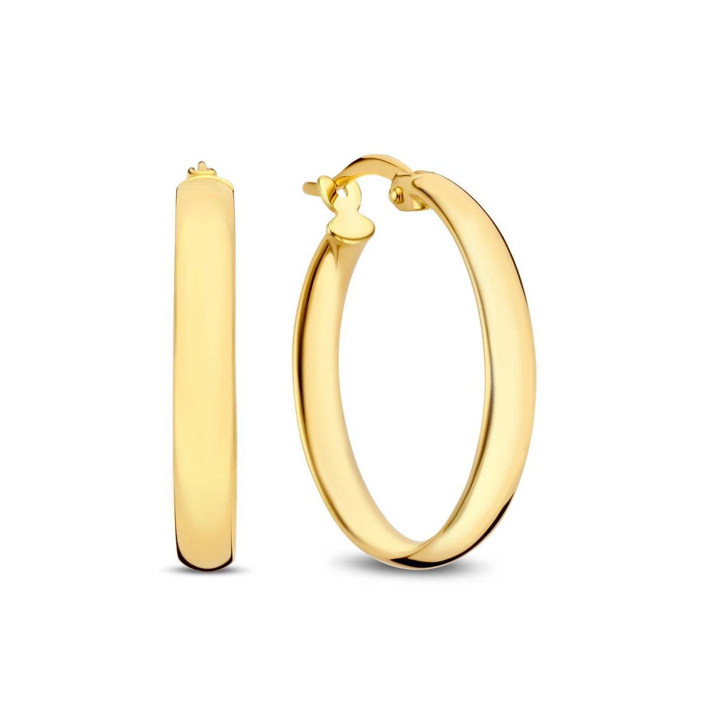 Rivoli Estrella 14 karat gold hoop earrings (20 mm) - - Isabel Bernard