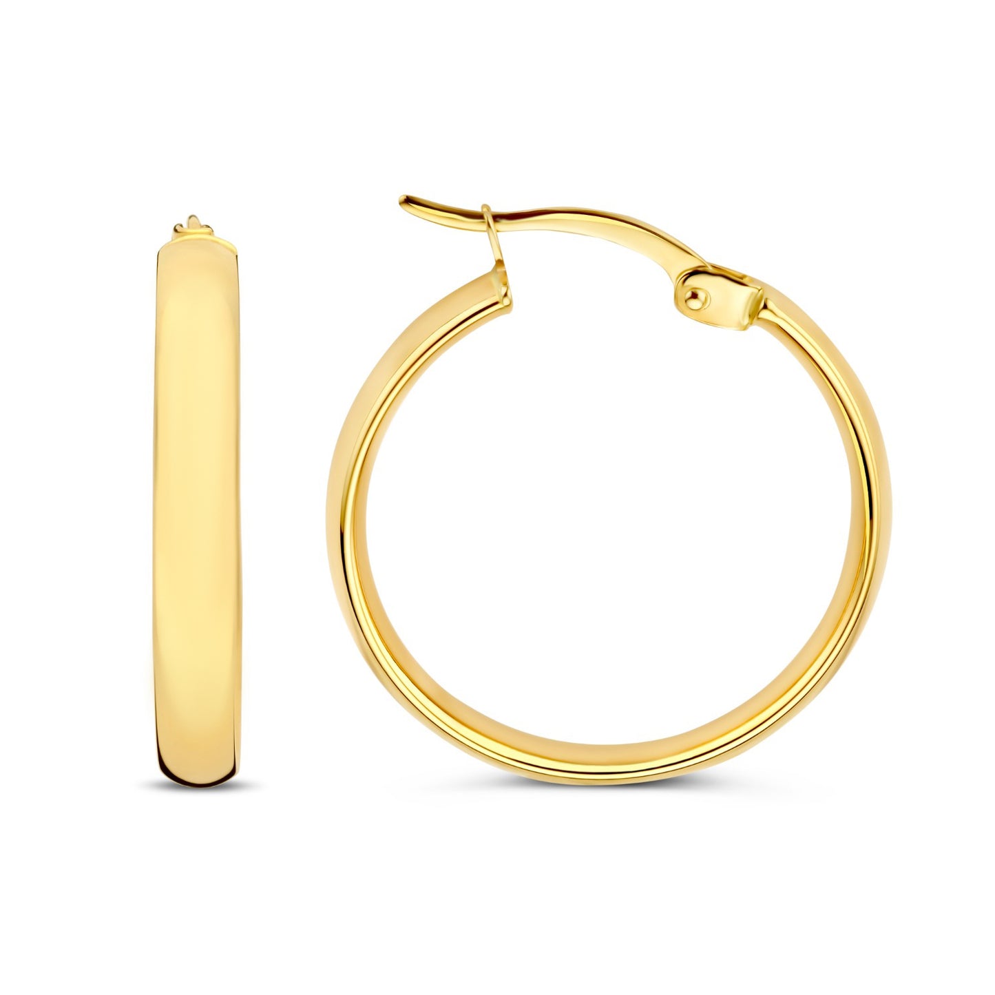 Rivoli Estrella 14 karat gold hoop earrings (20 mm) - - Isabel Bernard