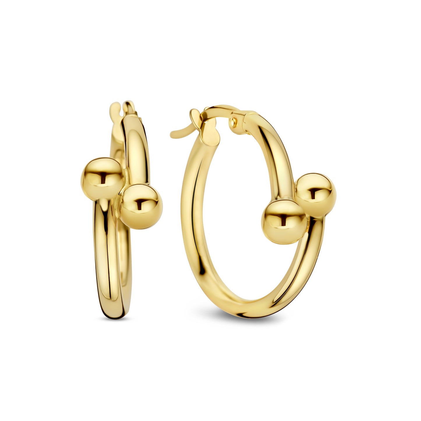 Monceau Mirell 14 karat gold hoop earrings (16.5 mm) -  - Isabel Bernard