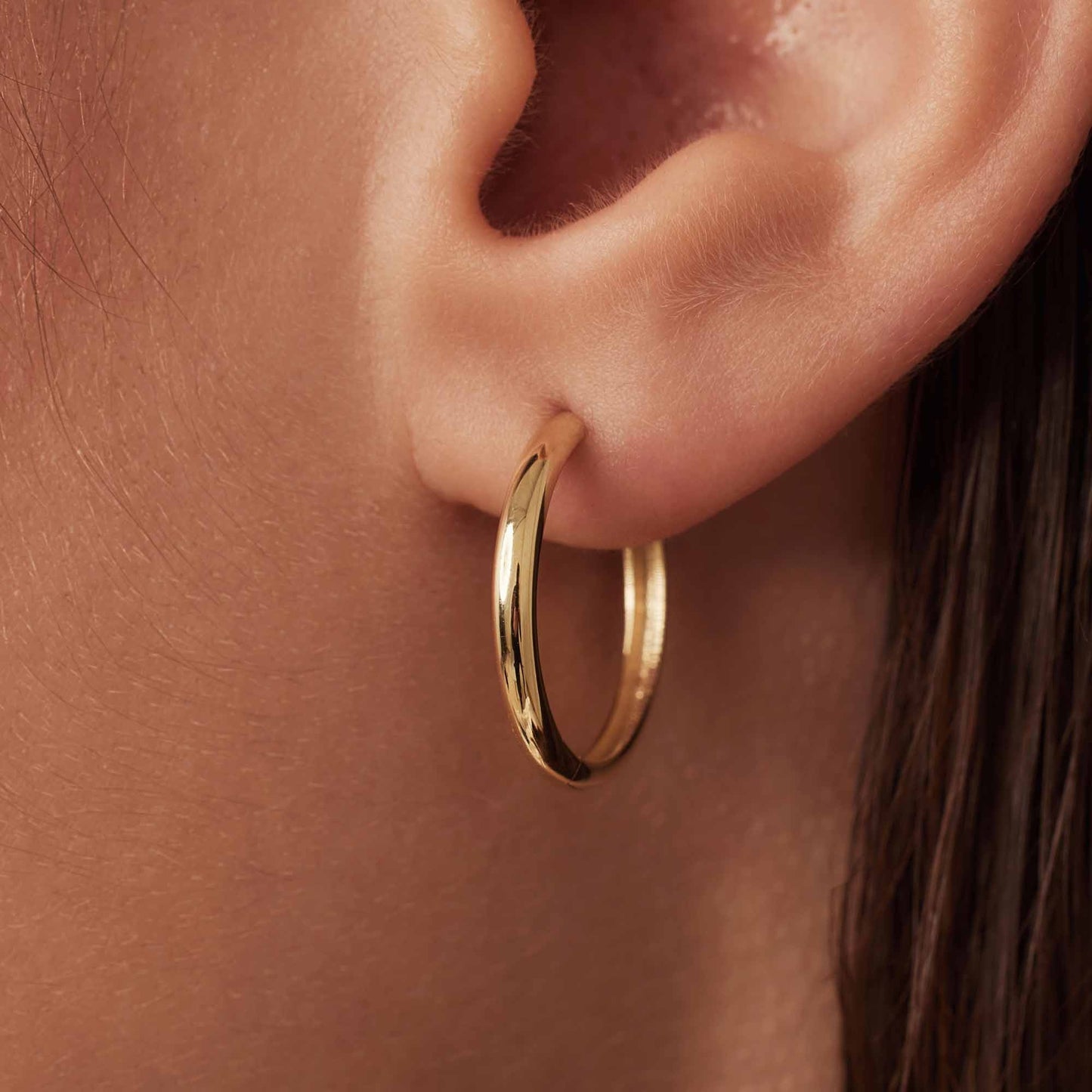 Rivoli Morgane 14 karat gold hoop earrings (15.5 mm) -  - Isabel Bernard