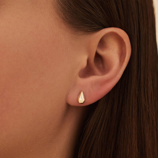 Monceau Séraphine 14 karat gold teardrop ear studs -  - Isabel Bernard