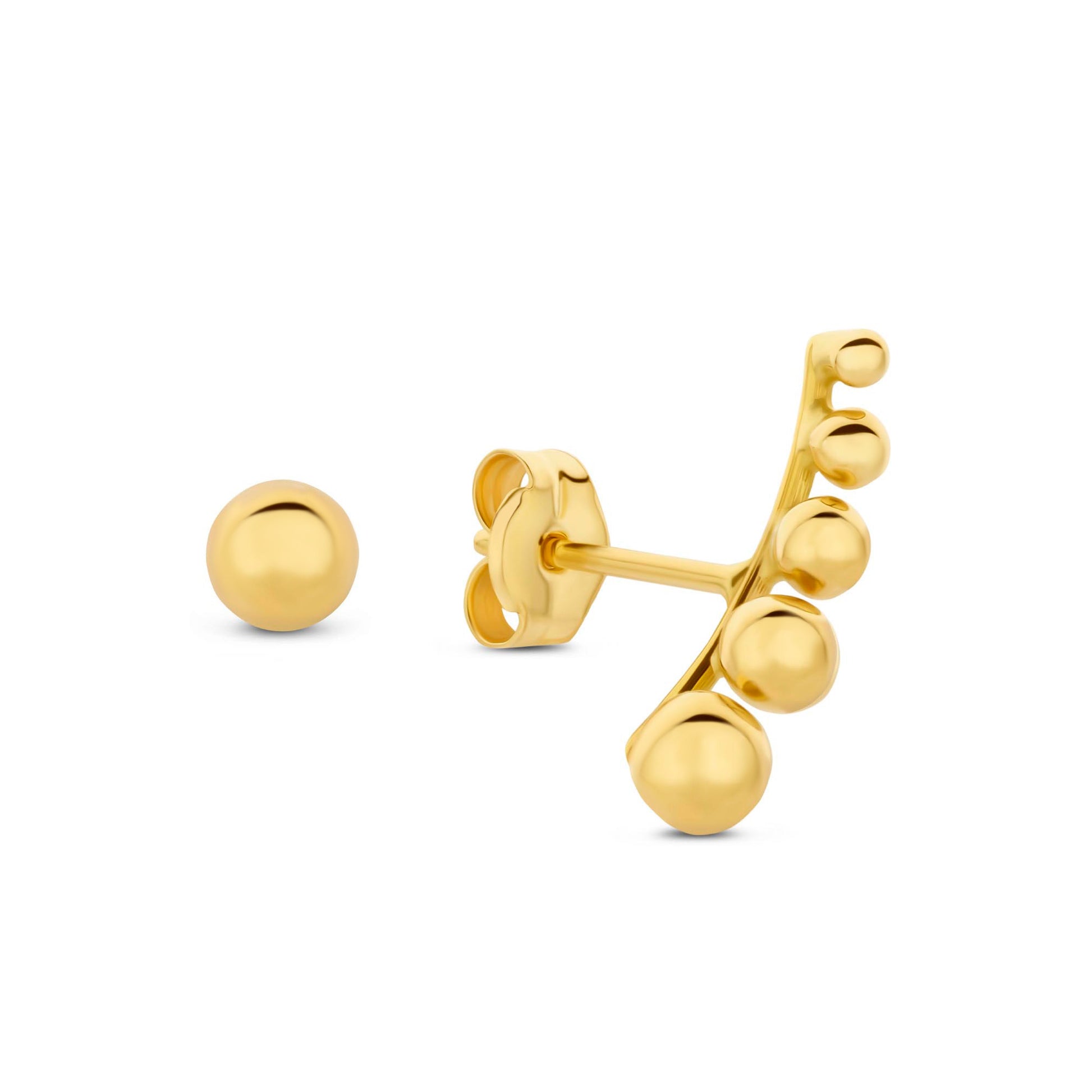 Rivoli Cézanne 14 karat gold earrings with 2 ear studs -  - Isabel Bernard