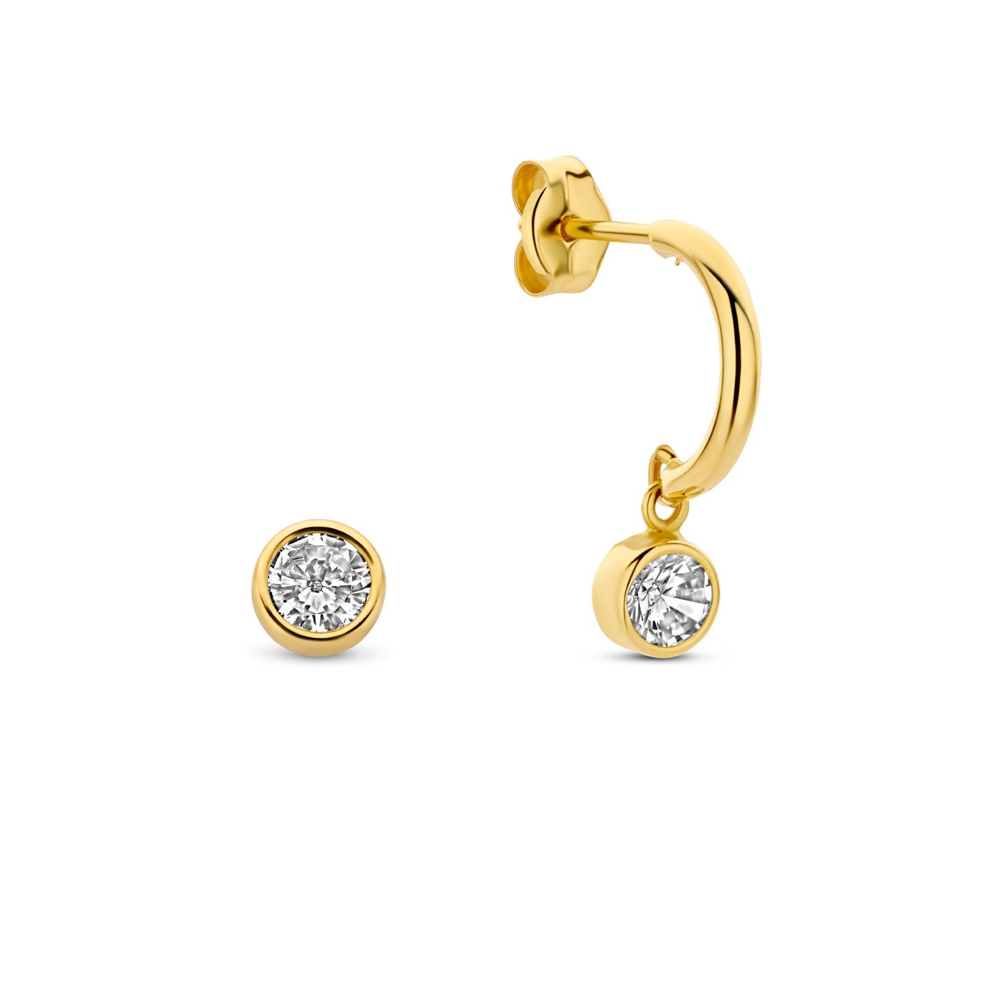 Rivoli Cézanne 14 karat gold earrings with 2 ear studs -  - Isabel Bernard