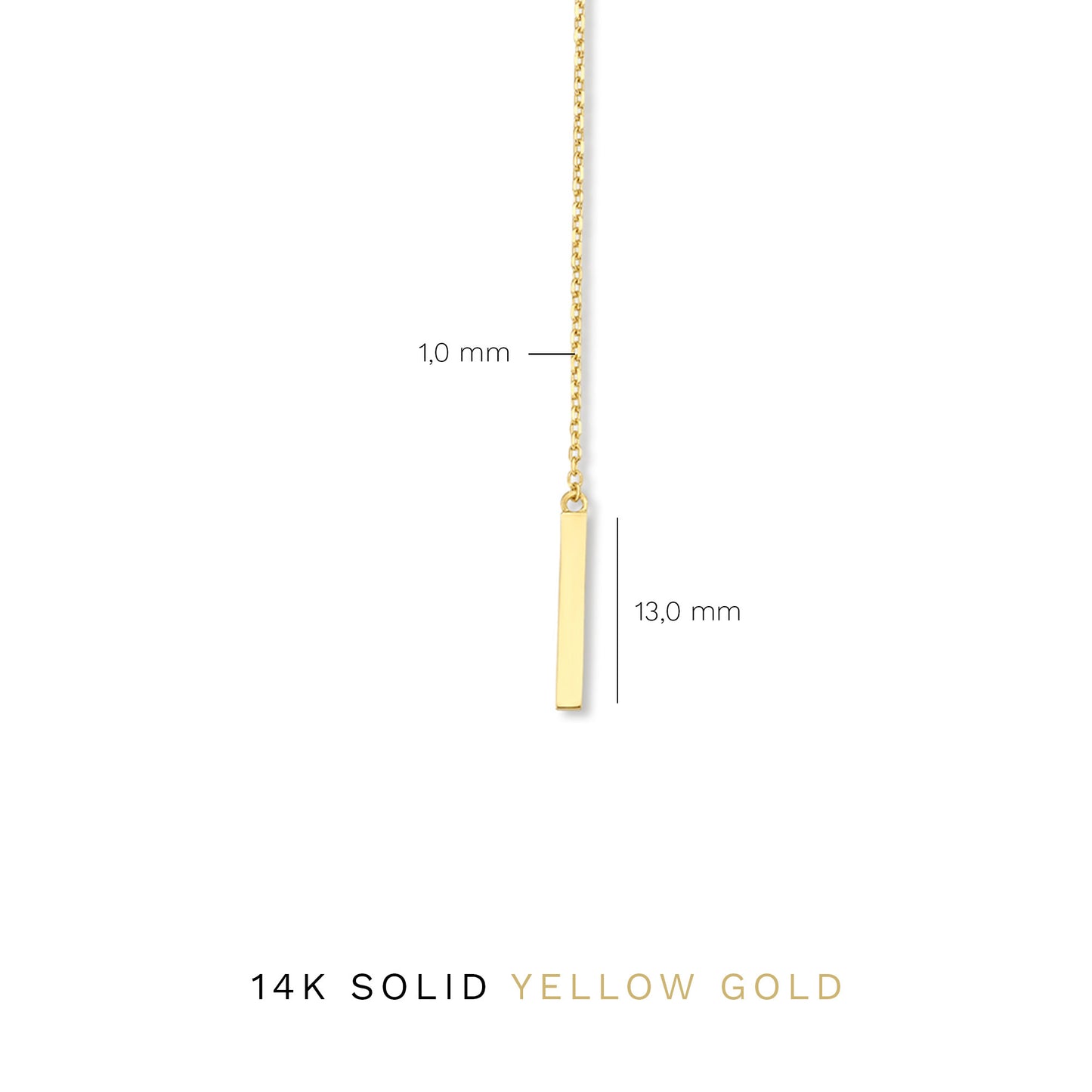 Monceau Josephine 14 karat gold necklace with rod -  - Isabel Bernard