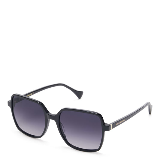 La Villette Rene black square sunglasses with black lenses gradient -  - Isabel Bernard