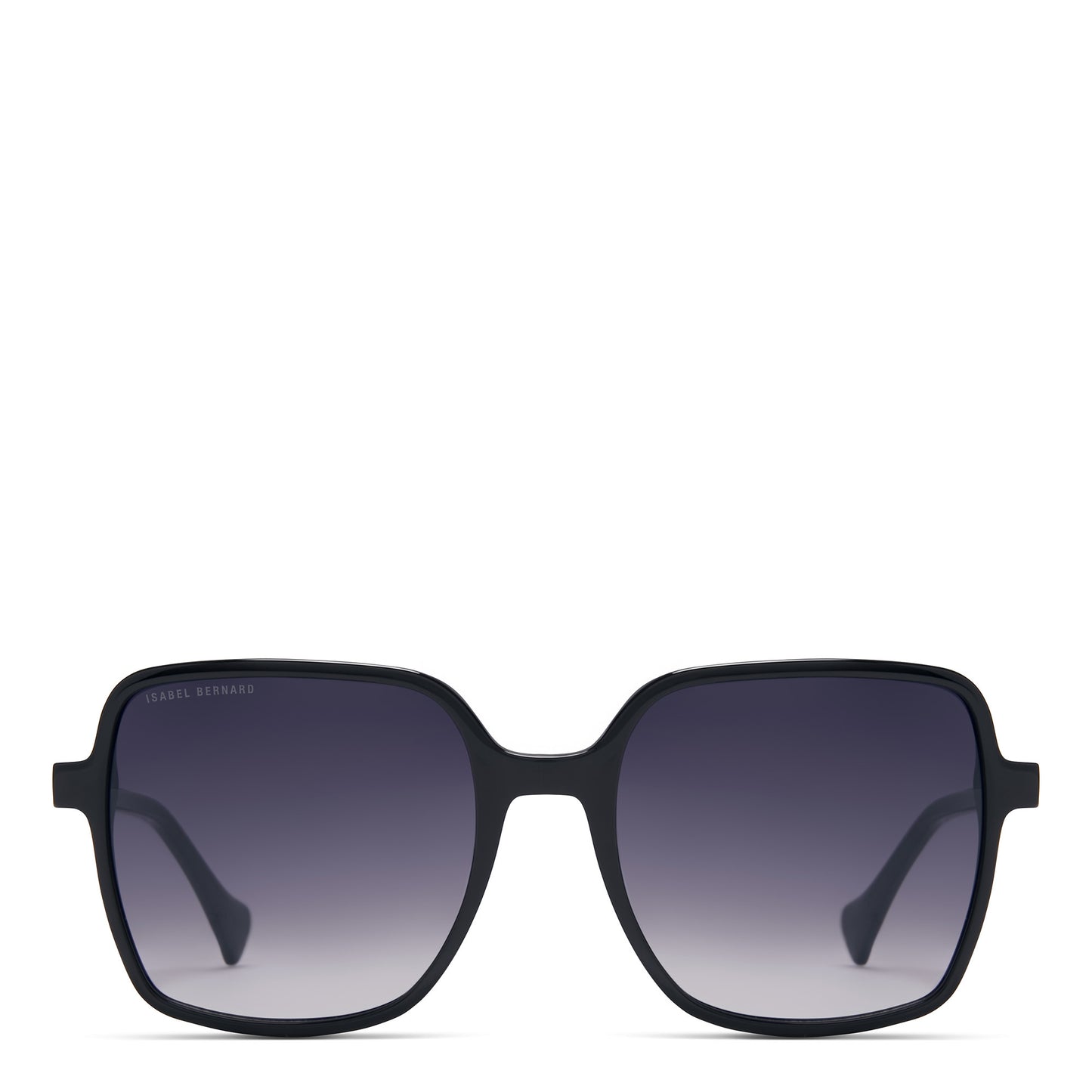 La Villette Rene black square sunglasses with black lenses gradient -  - Isabel Bernard