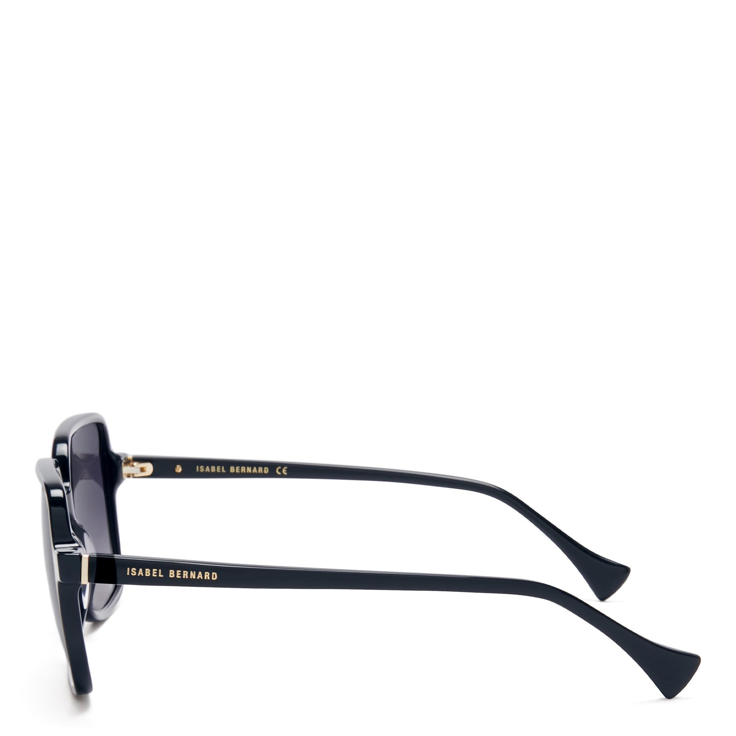 La Villette Rene black square sunglasses with black lenses gradient -  - Isabel Bernard