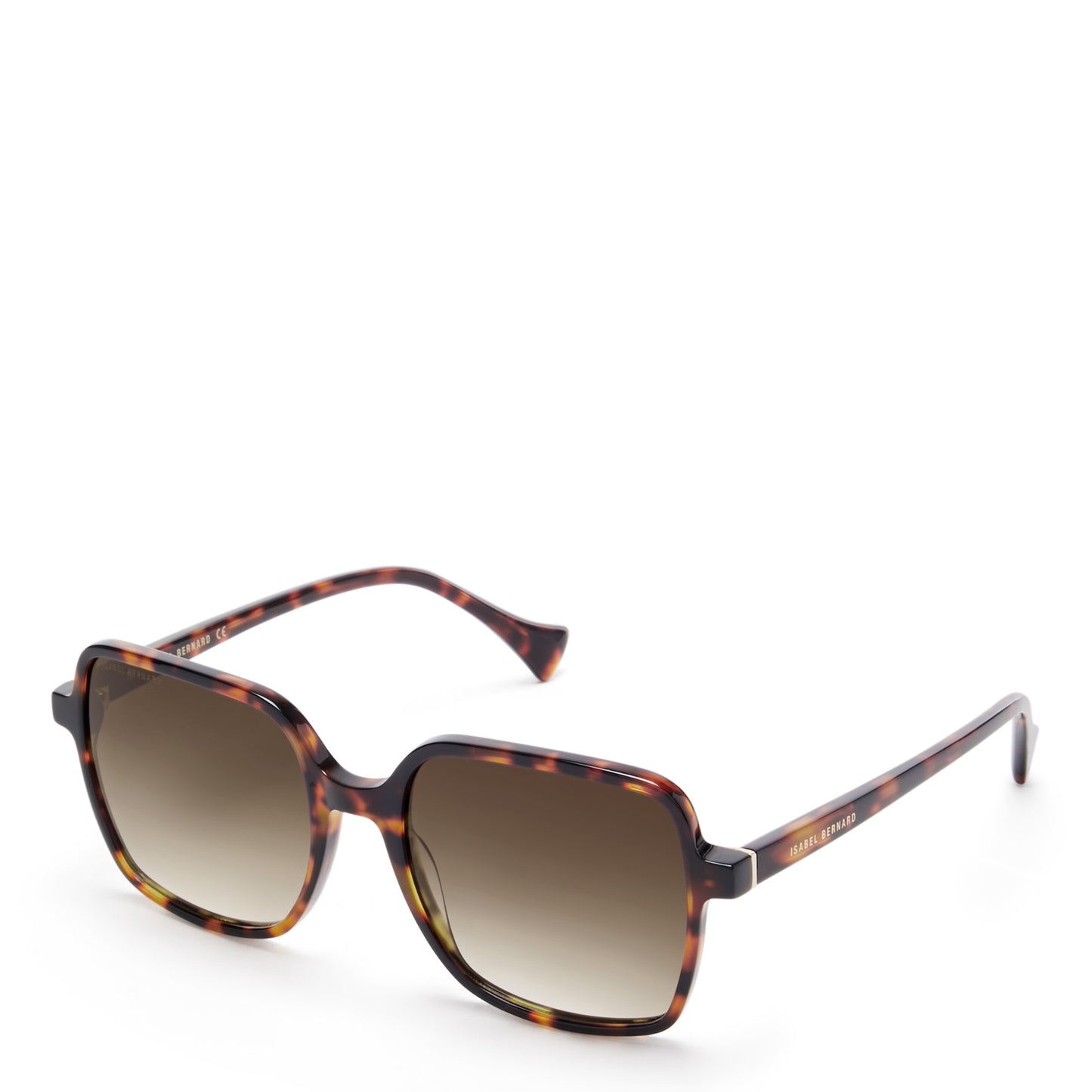 La Villette Rene brown tortoise square sunglasses with brown lenses gradient -  - Isabel Bernard