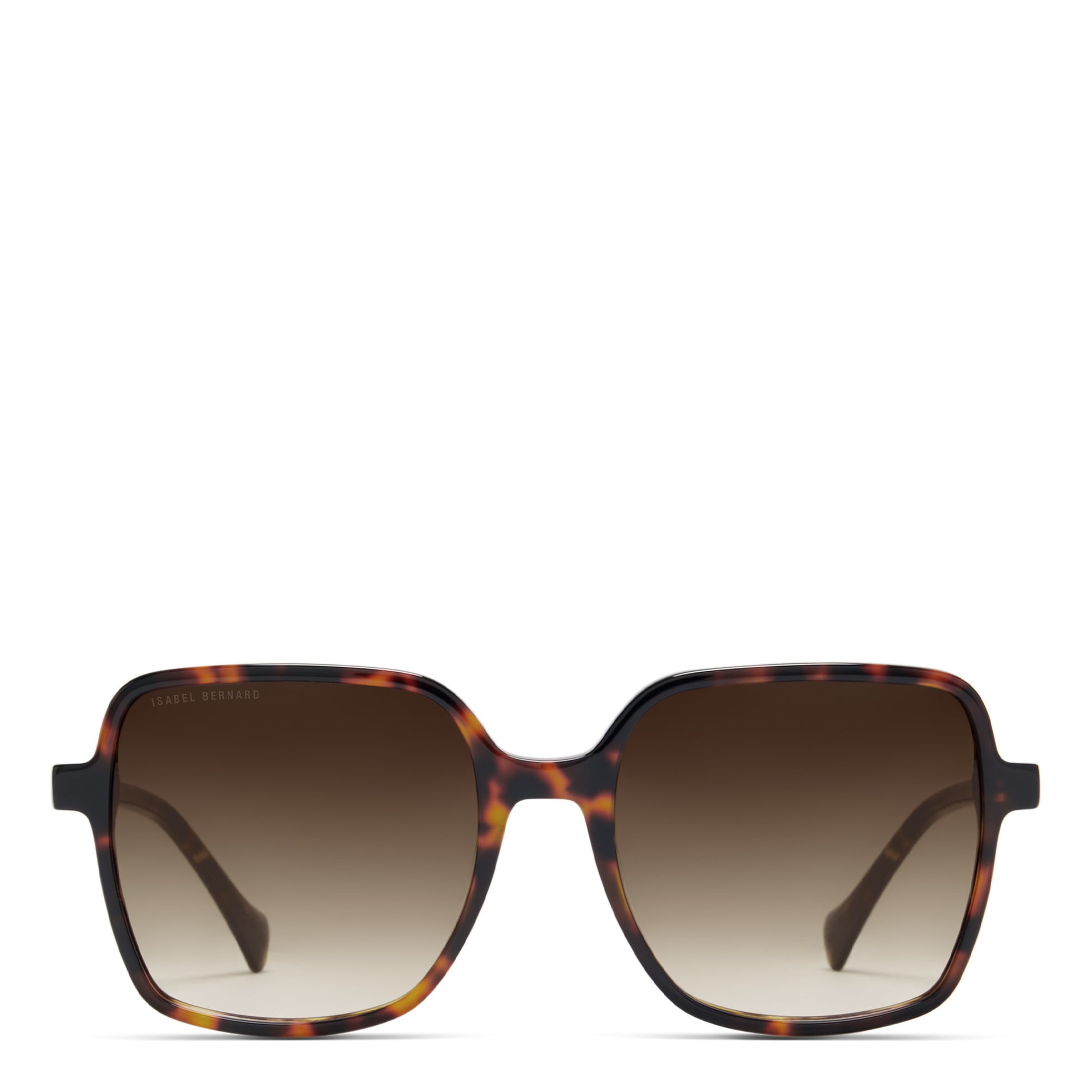 La Villette Rene brown tortoise square sunglasses with brown lenses gradient -  - Isabel Bernard