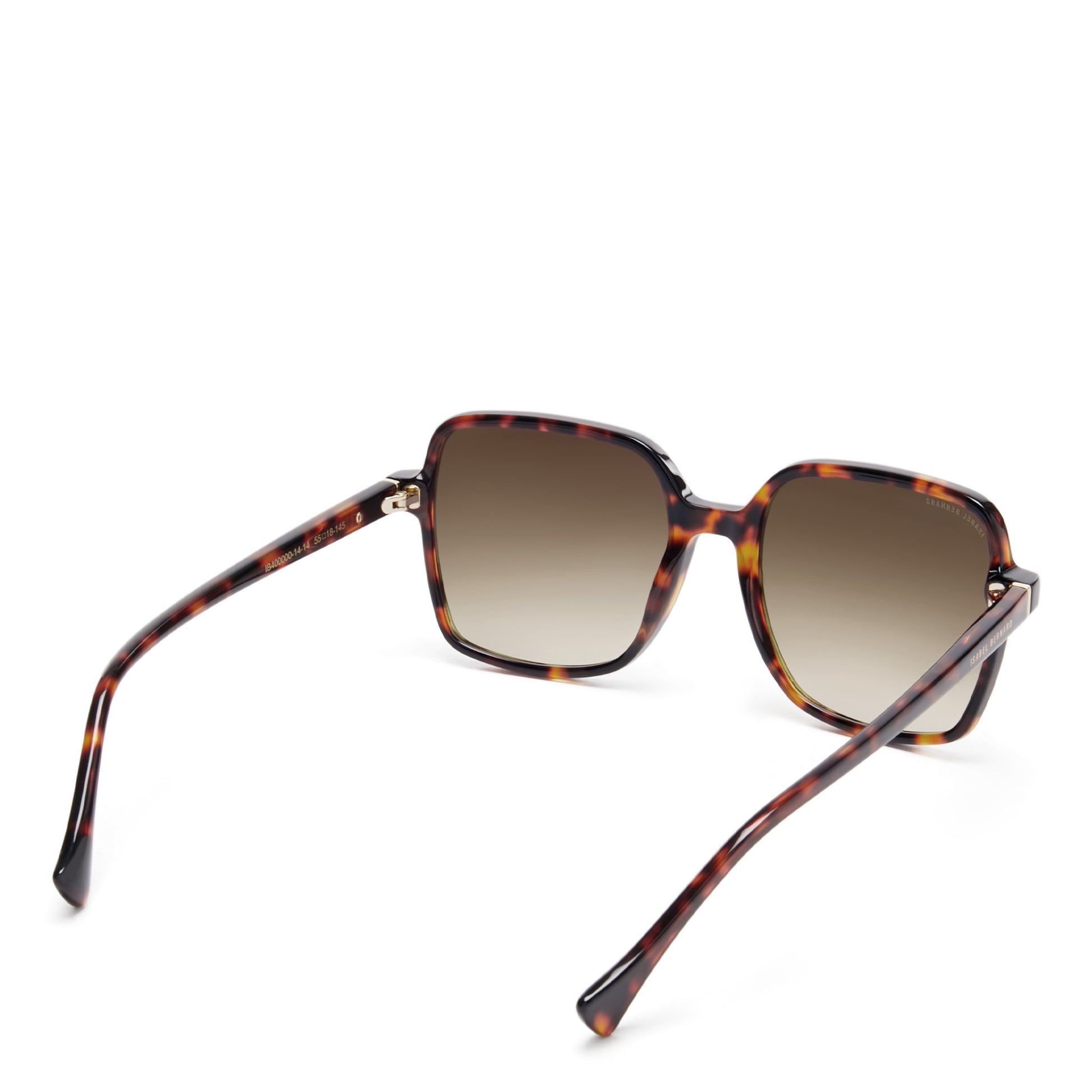 La Villette Rene brown tortoise square sunglasses with brown lenses gradient -  - Isabel Bernard