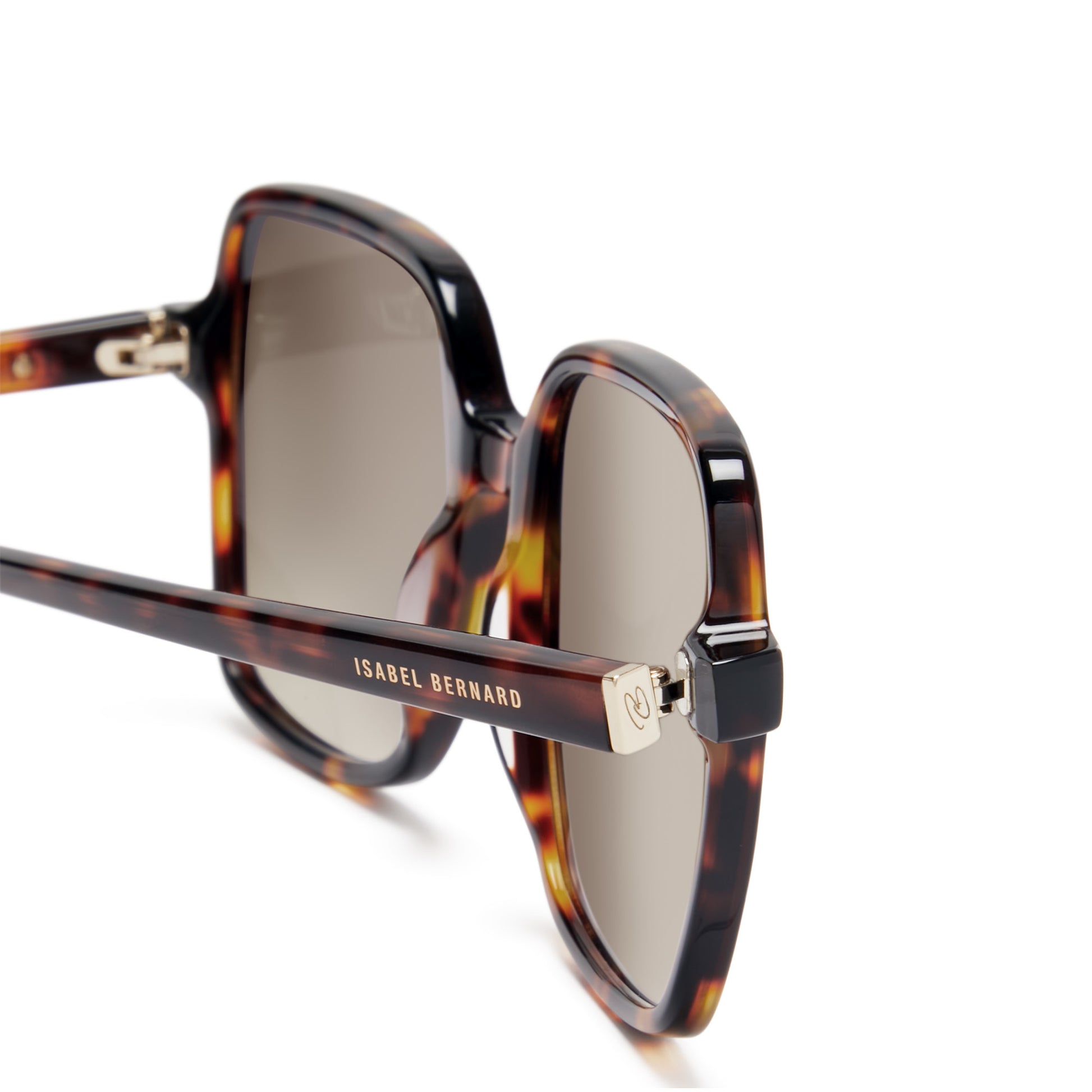 La Villette Rene brown tortoise square sunglasses with brown lenses gradient -  - Isabel Bernard