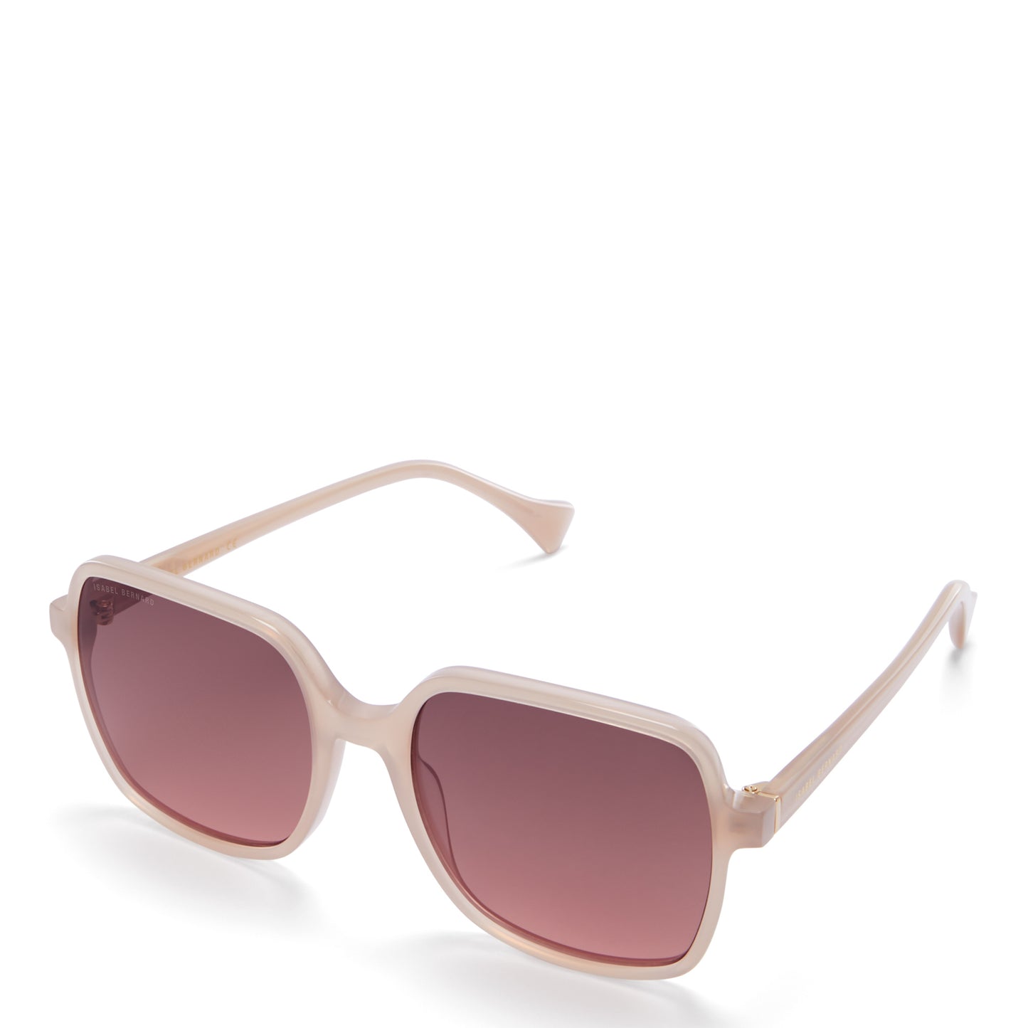 La Villette Rene soft pink square sunglasses with pink lenses -  - Isabel Bernard