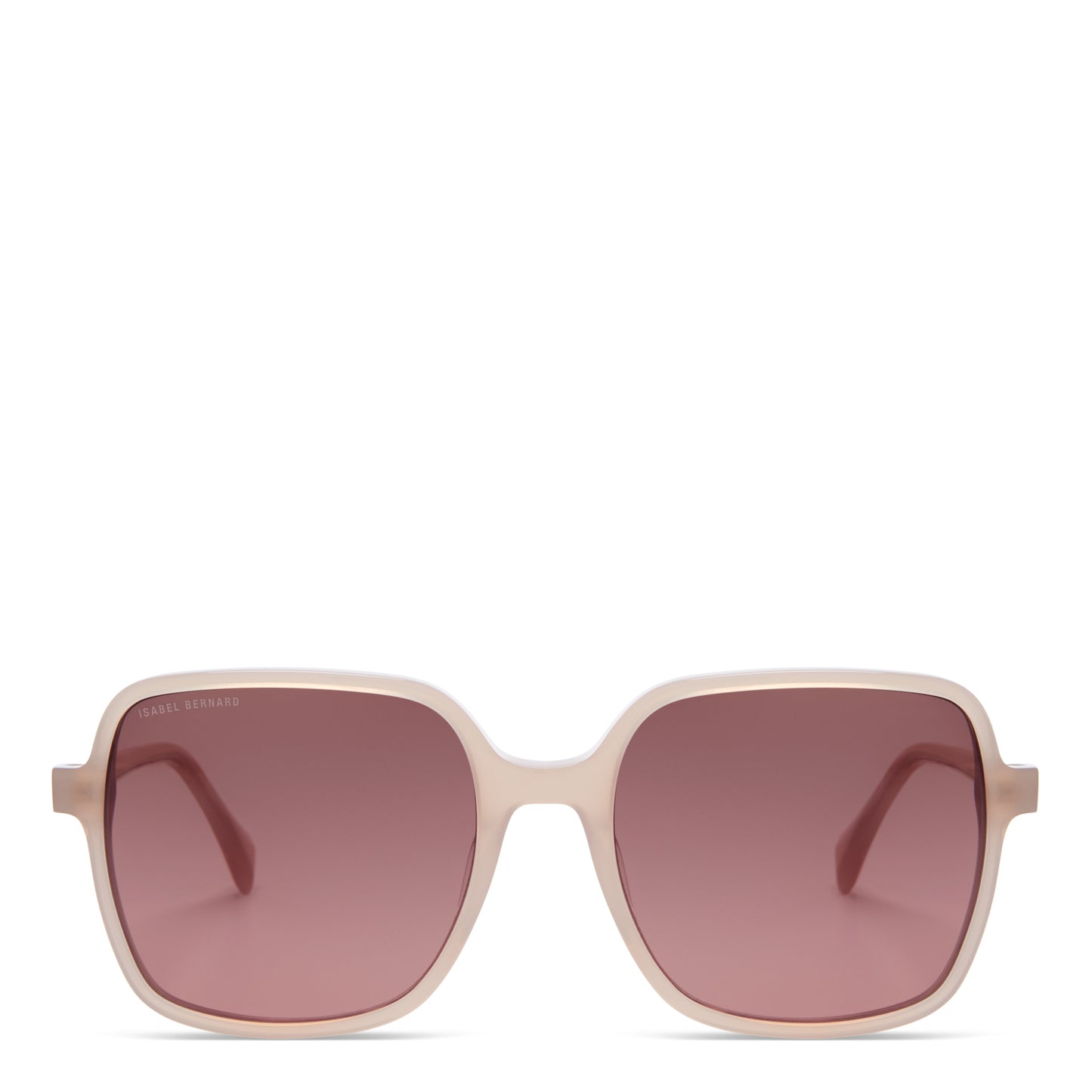 La Villette Rene soft pink square sunglasses with pink lenses -  - Isabel Bernard