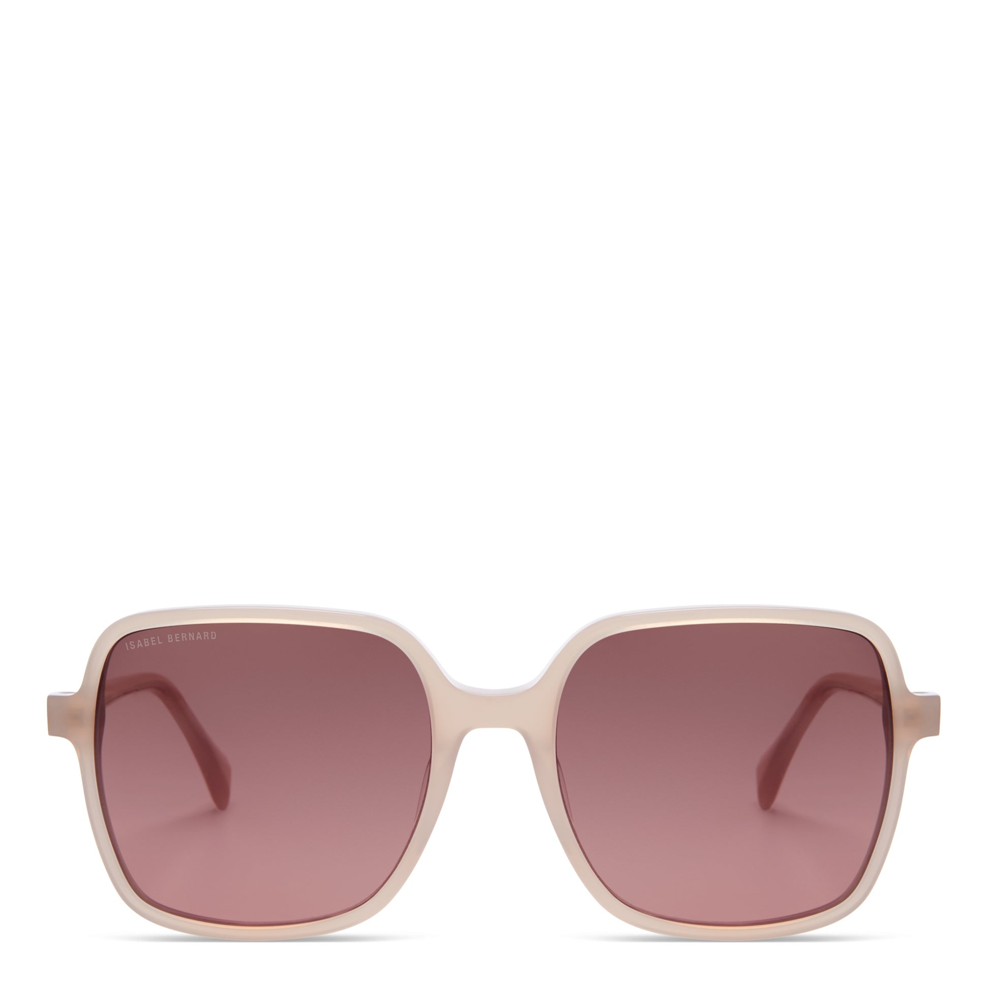 La Villette Rene soft pink square sunglasses with pink lenses -  - Isabel Bernard