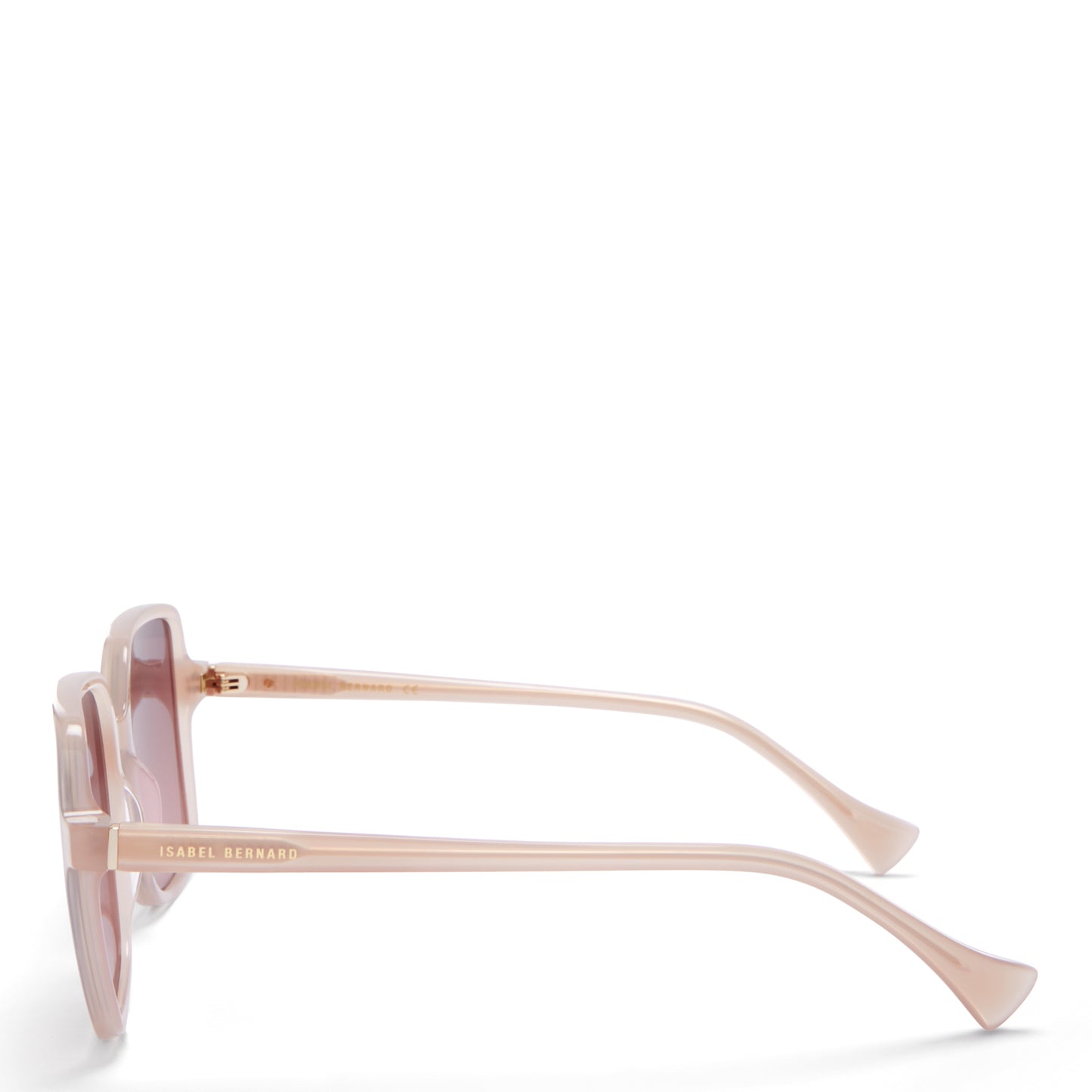 La Villette Rene soft pink square sunglasses with pink lenses -  - Isabel Bernard