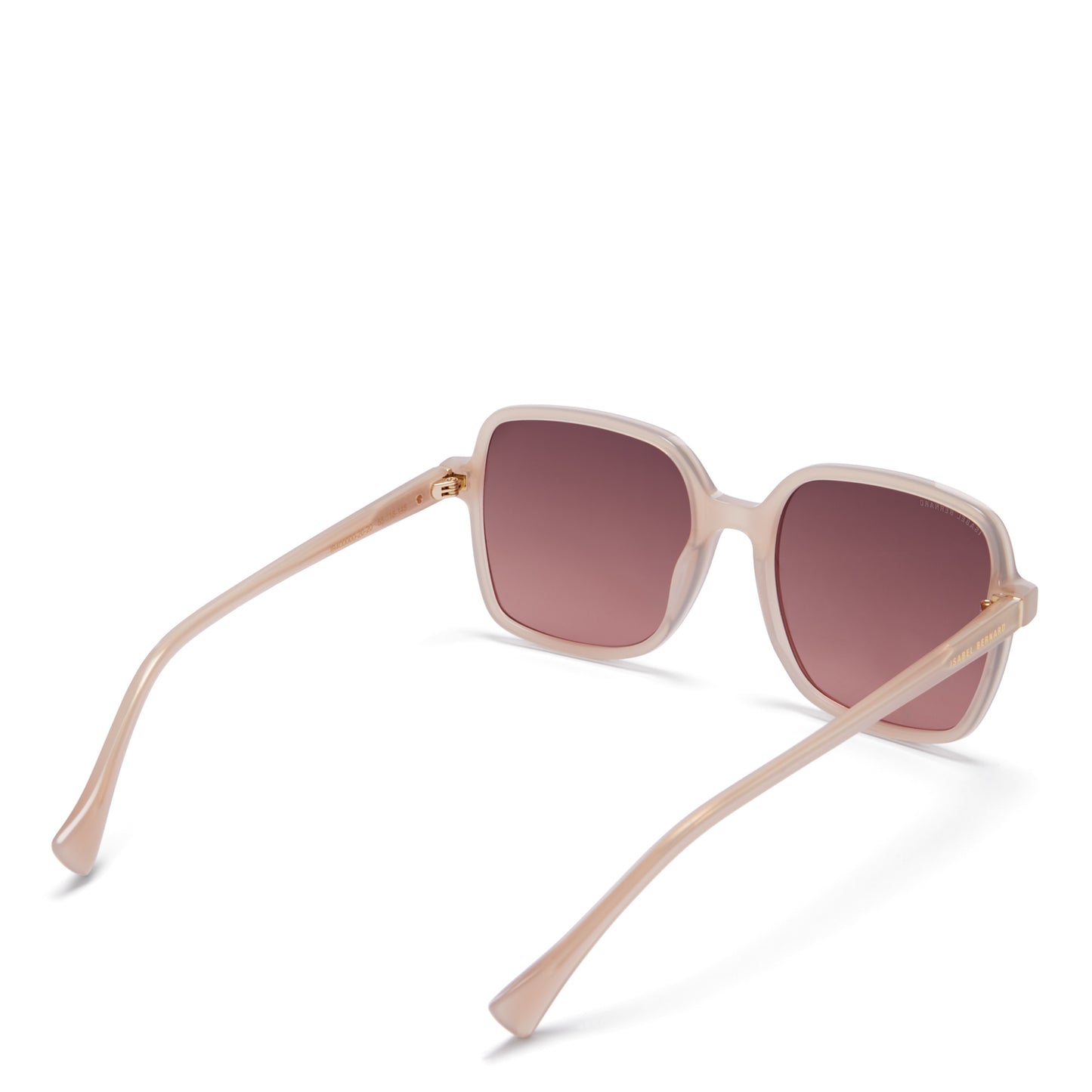 La Villette Rene soft pink square sunglasses with pink lenses -  - Isabel Bernard