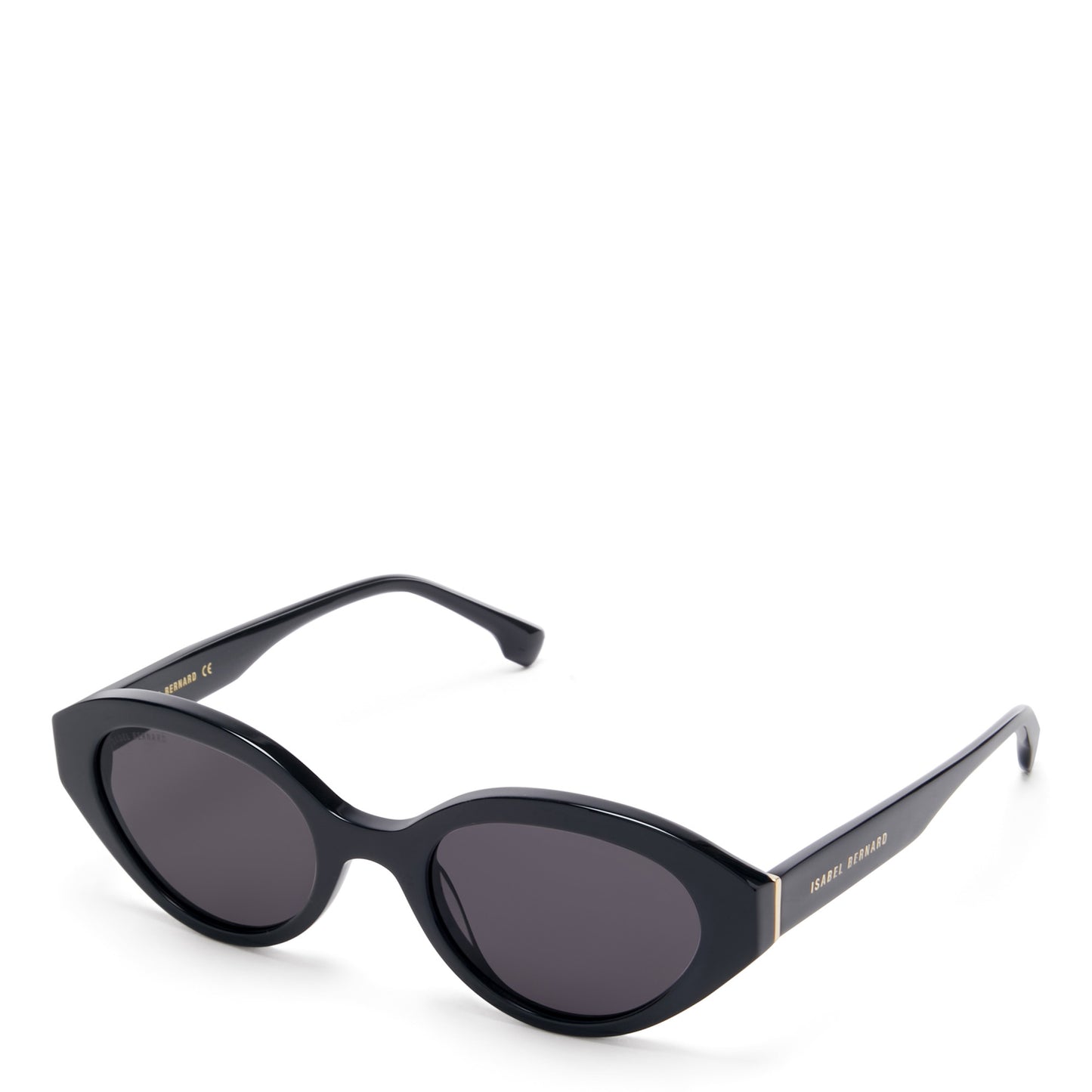 La Villette Rosaire black oval sunglasses with black lenses -  - Isabel Bernard