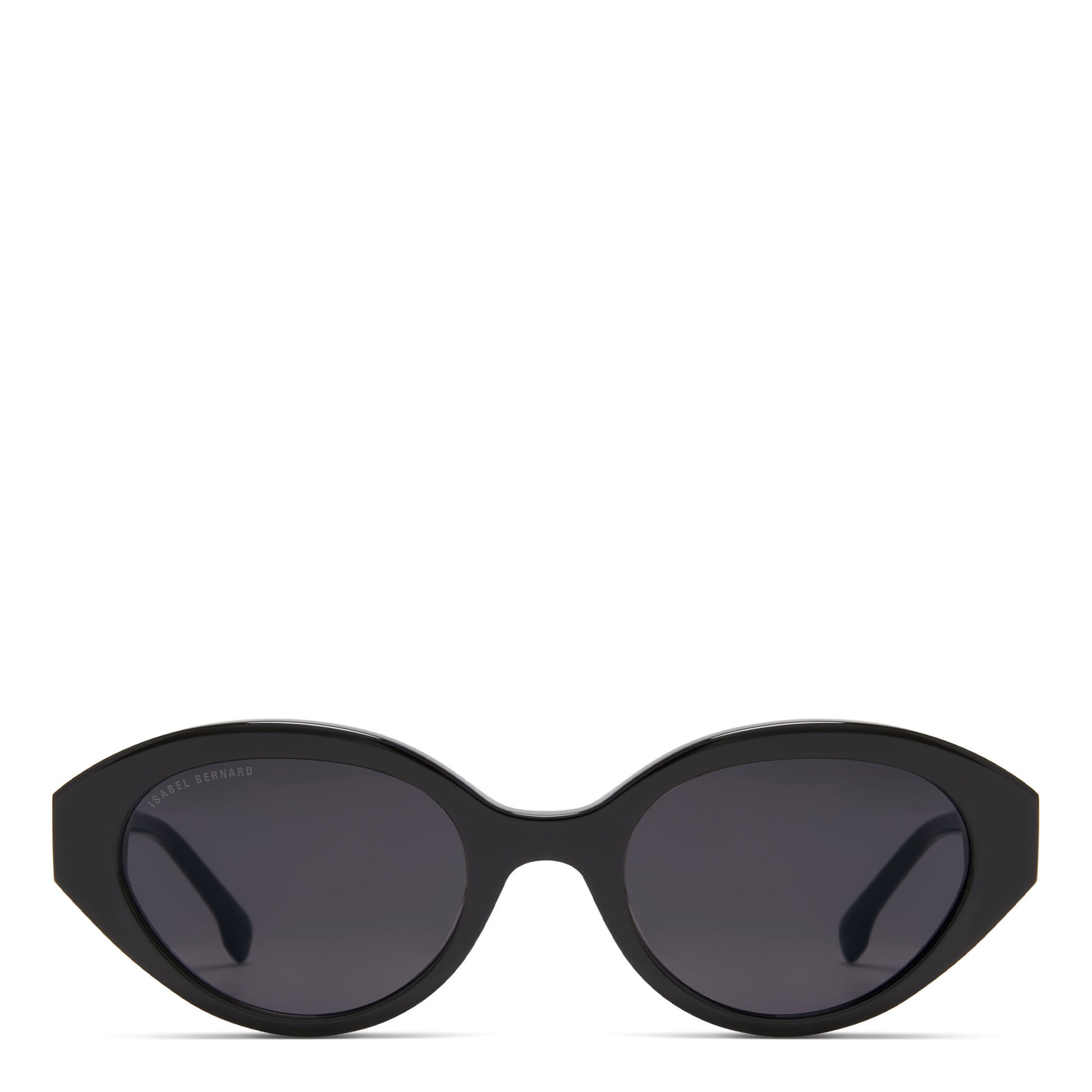 La Villette Rosaire black oval sunglasses with black lenses -  - Isabel Bernard