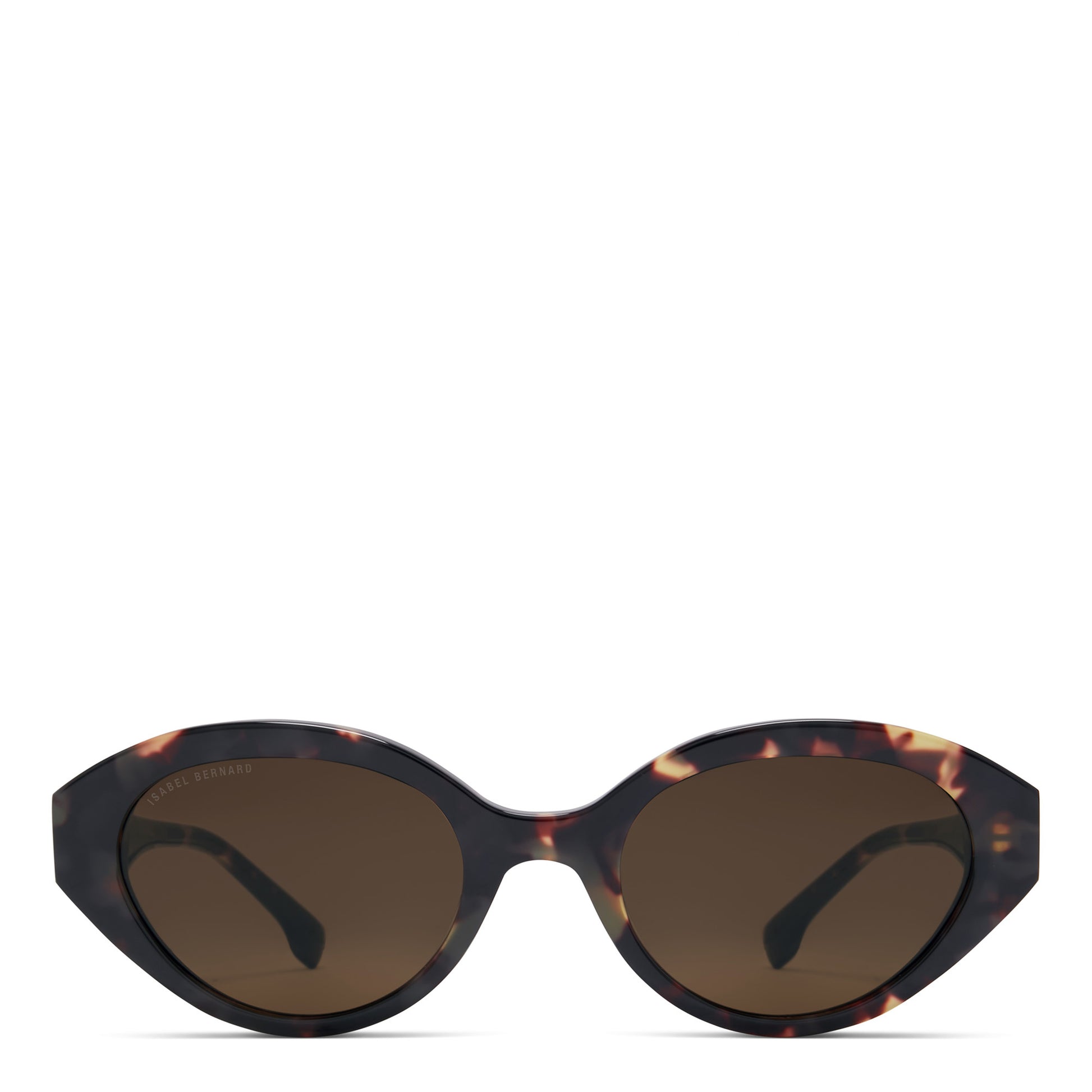 La Villette Rosaire brown tortoise oval sunglasses with brown lenses -  - Isabel Bernard