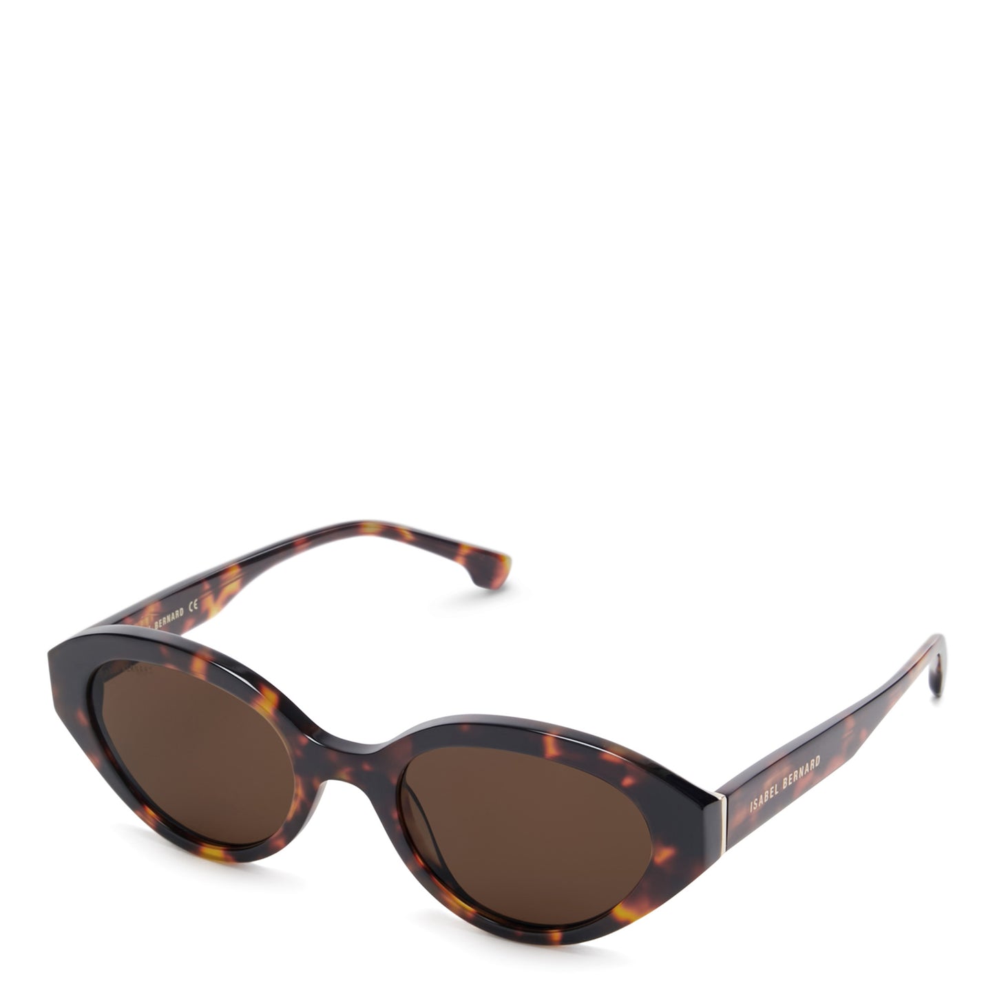 La Villette Rosaire brown tortoise oval sunglasses with brown lenses -  - Isabel Bernard