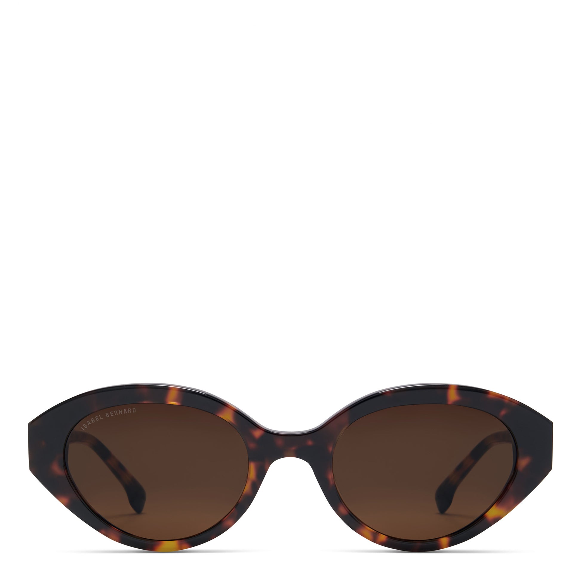 La Villette Rosaire brown tortoise oval sunglasses with brown lenses -  - Isabel Bernard