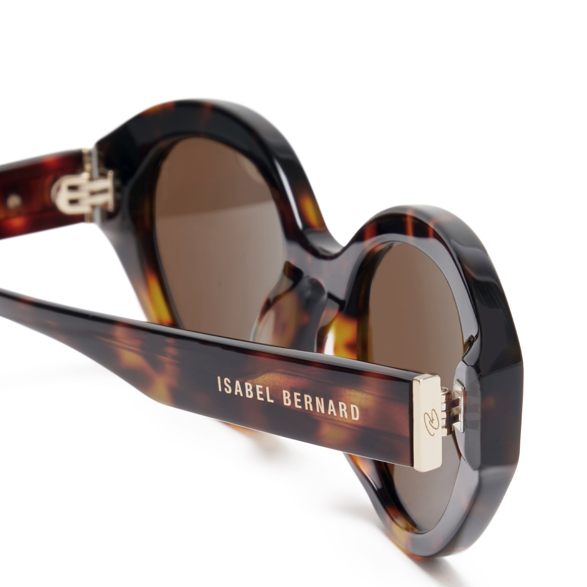 La Villette Rosaire brown tortoise oval sunglasses with brown lenses -  - Isabel Bernard