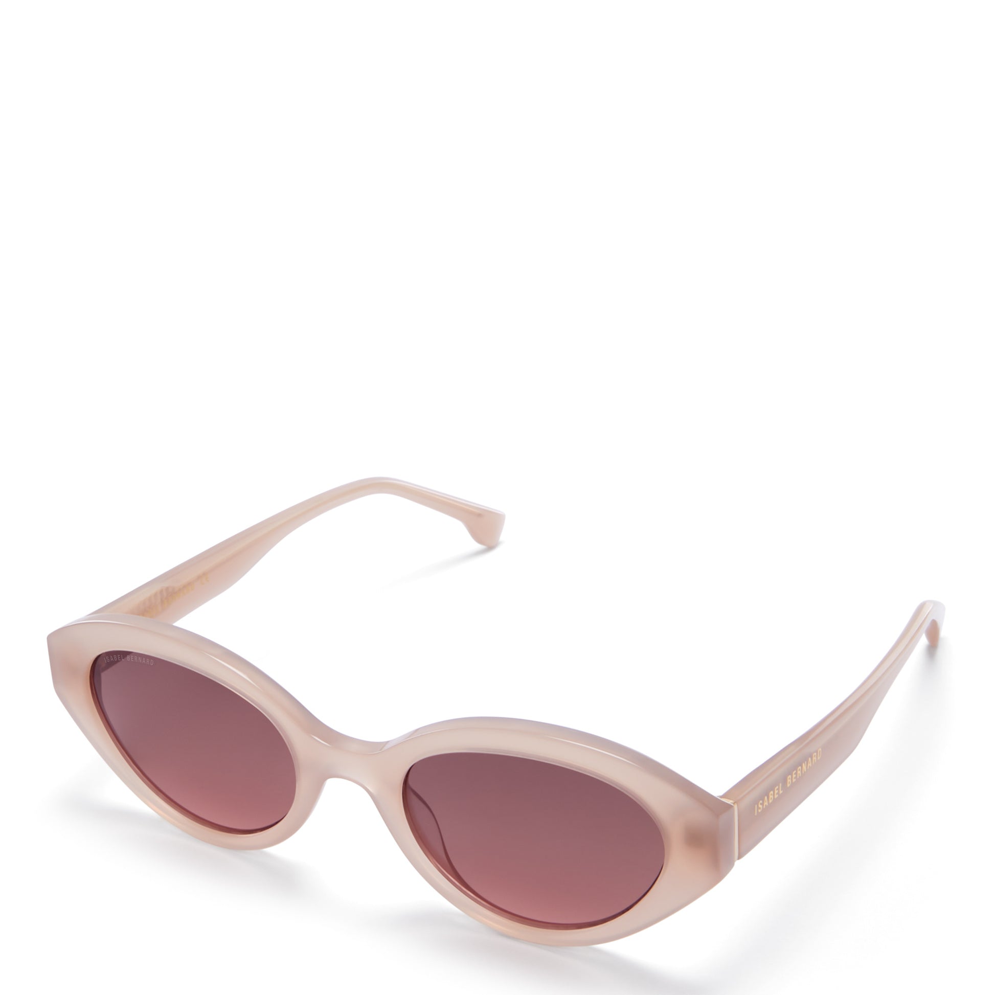 La Villette Rosaire soft pink oval sunglasses with pink lenses -  - Isabel Bernard