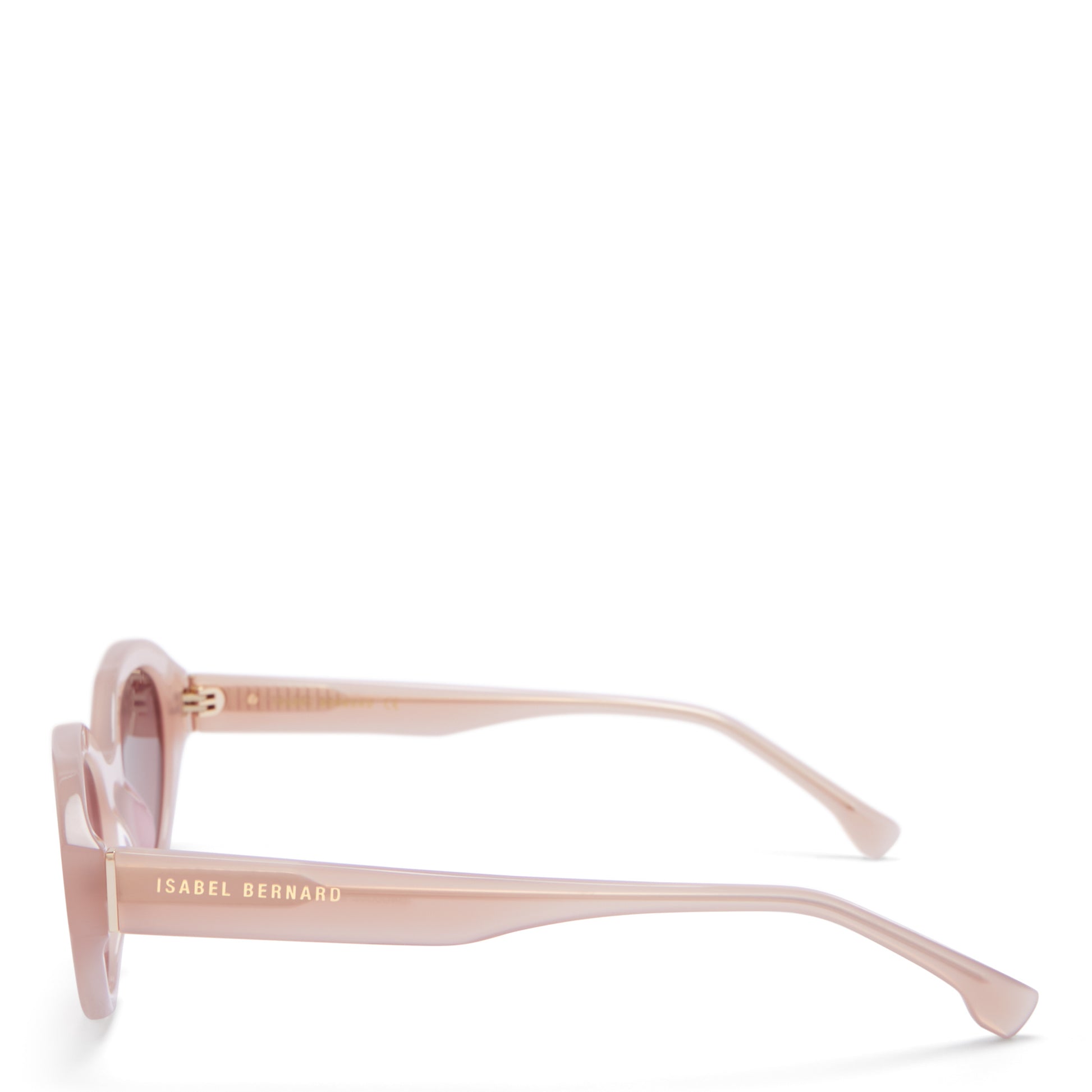 La Villette Rosaire soft pink oval sunglasses with pink lenses -  - Isabel Bernard