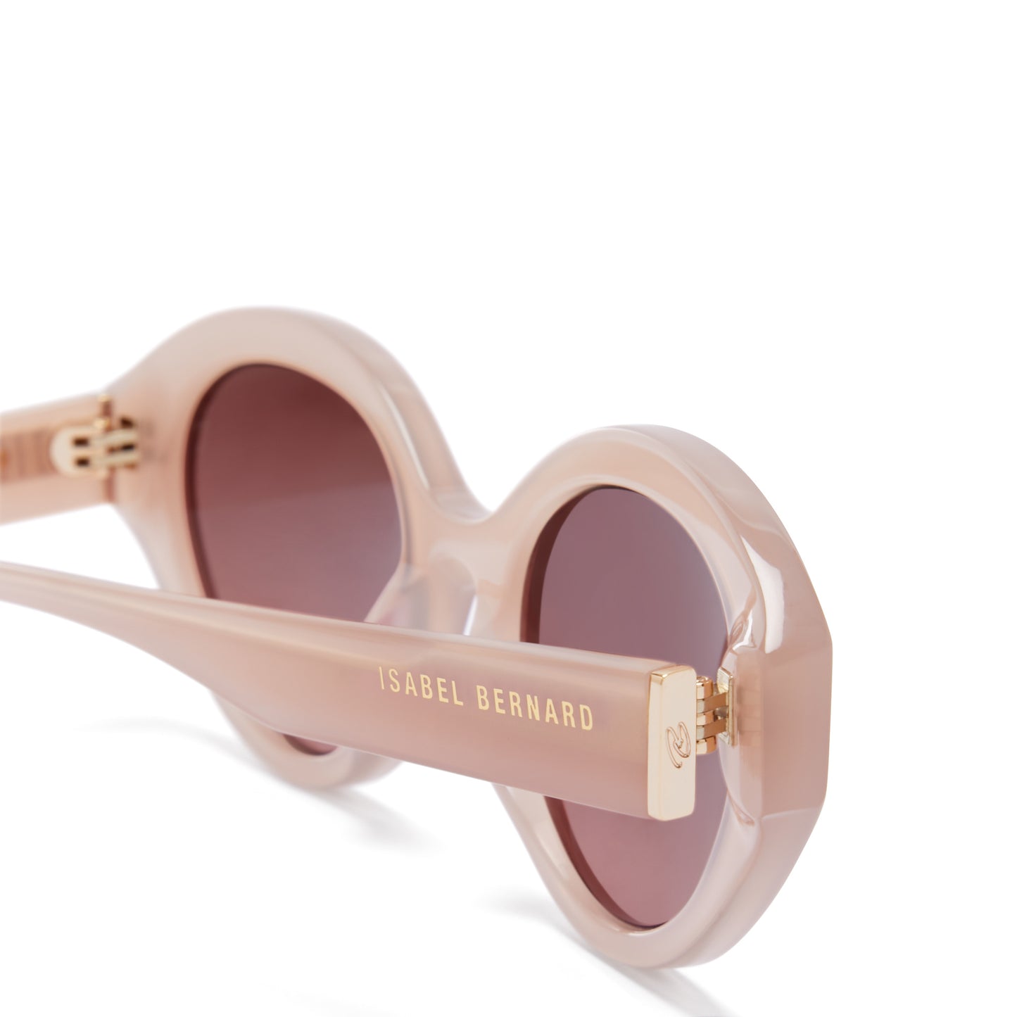 La Villette Rosaire soft pink oval sunglasses with pink lenses -  - Isabel Bernard