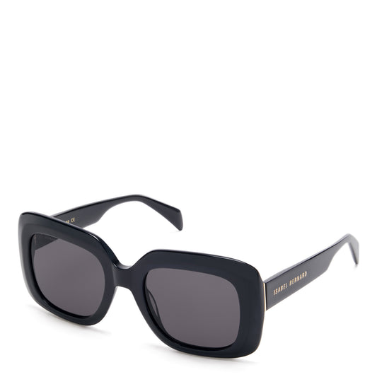 La Villette Rive black square sunglasses with black lenses -  - Isabel Bernard